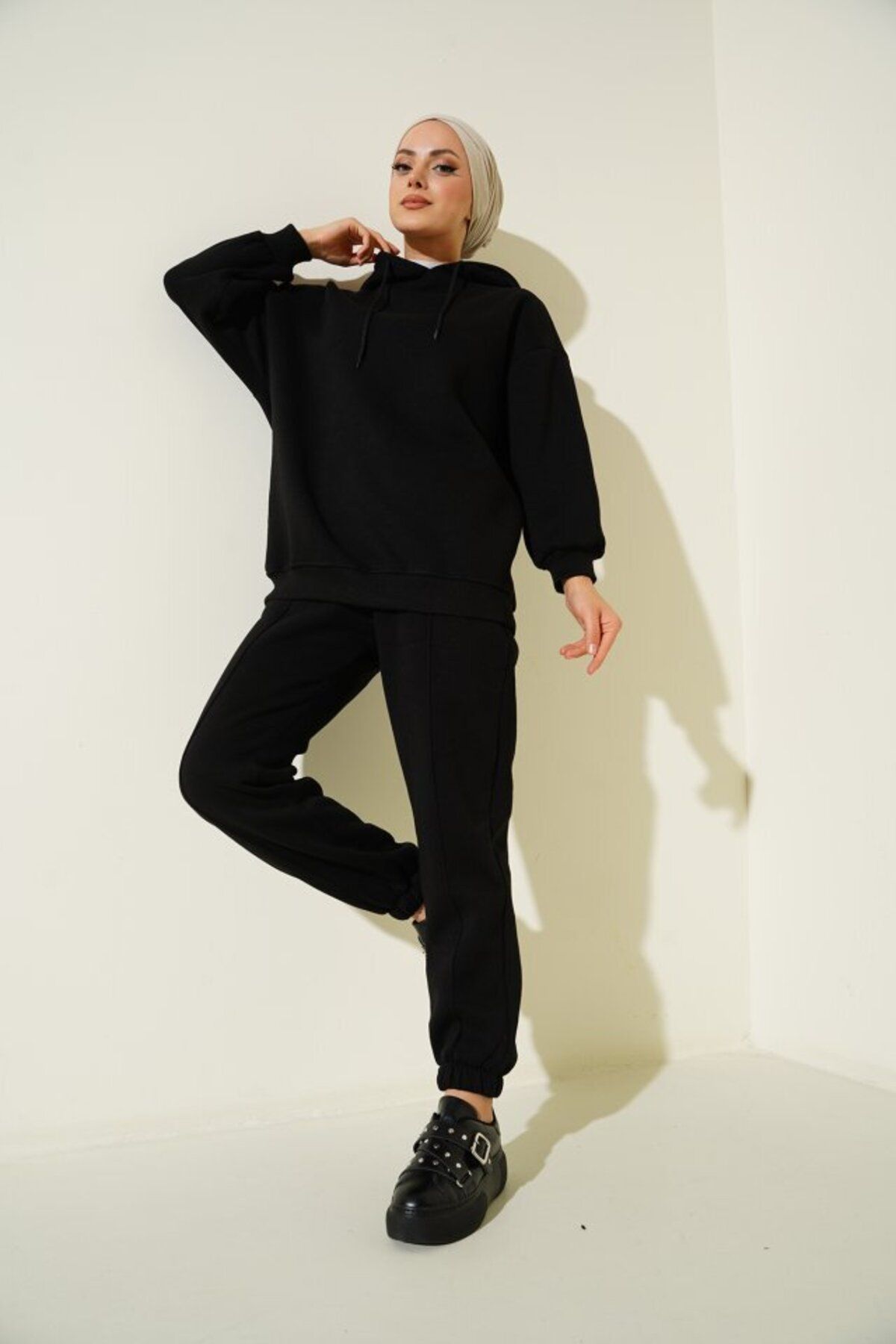 D&M Life Collection 55434 Oversize Eşofman Takımı - Siyah - 42 - Siyah