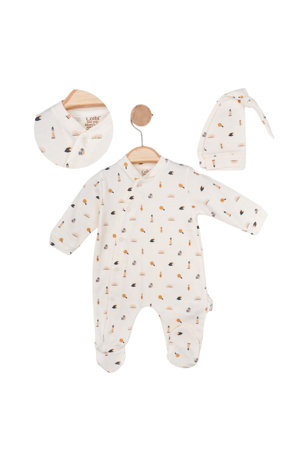 colbi baby deniz feneri desen patikli tulum