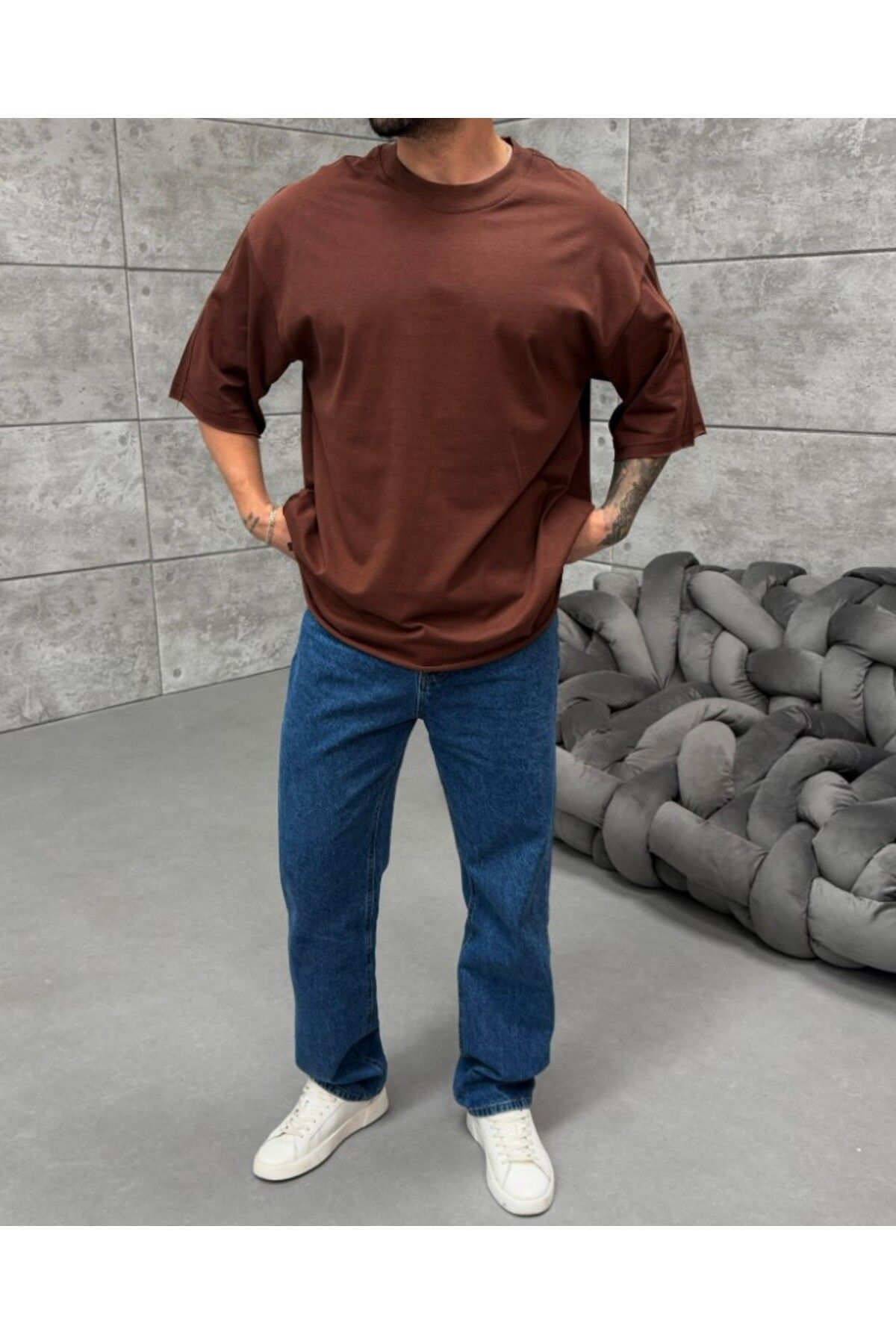SCSARVİN Düz Compak Oversize T-Shirt PNC