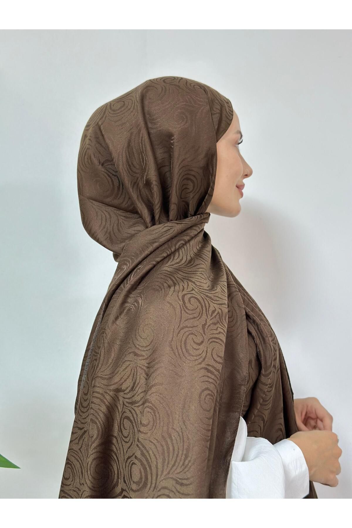 Pull Scarfs Shine İsabella Desen - Koyu Kahve
