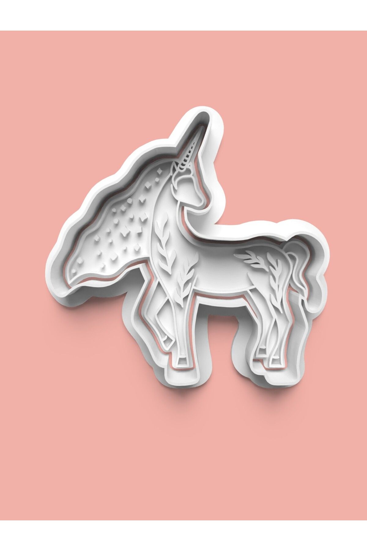 AKTASTORE Unicorn Temalı Yeleli At Figürü Kurabiye Kalıbı Ve Şeker Hamuru Kalıbı
