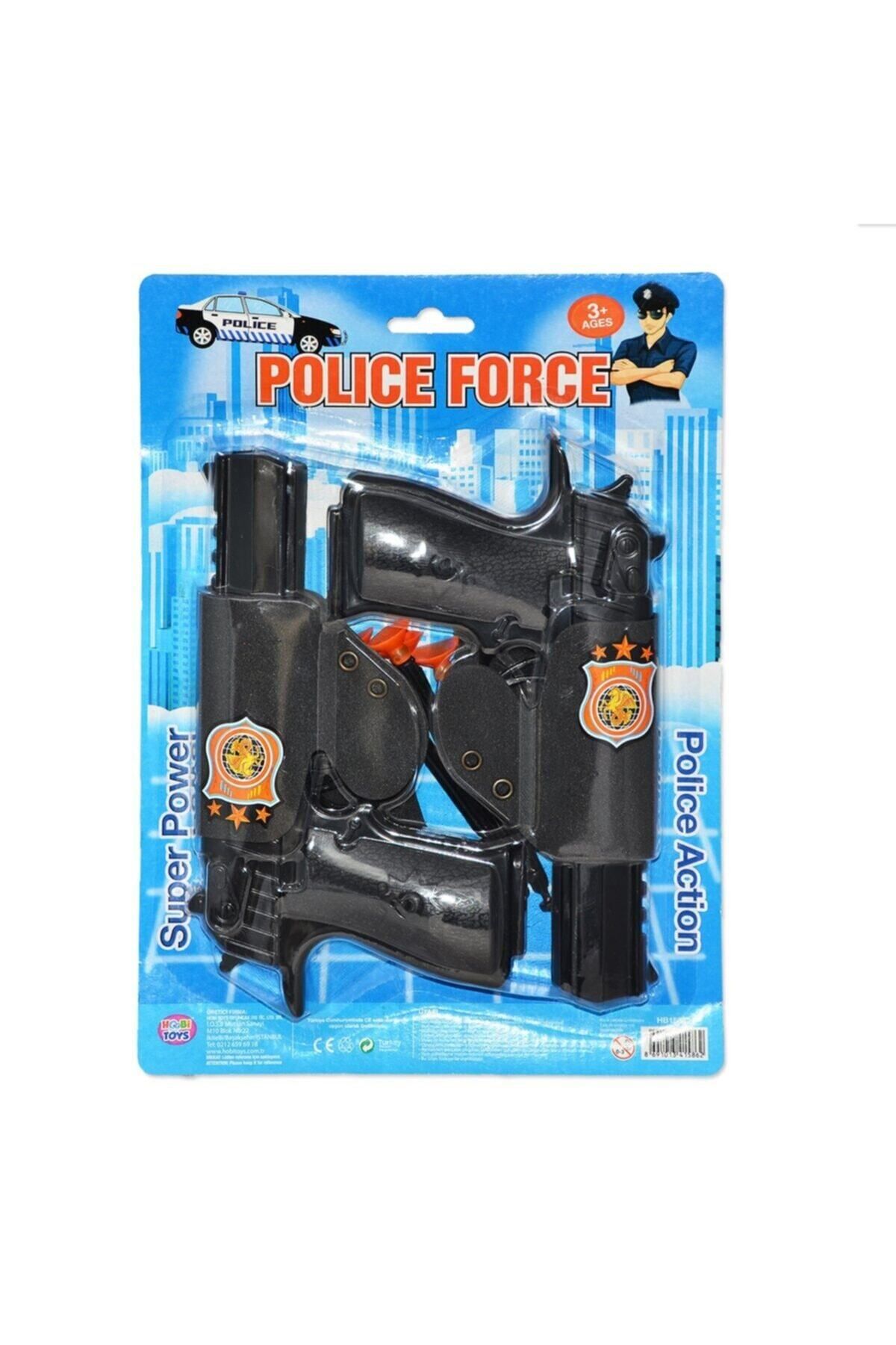 MERTCHİ STORE Unisex Çocuk Siyah 2'li Polis Seti Hb-15862