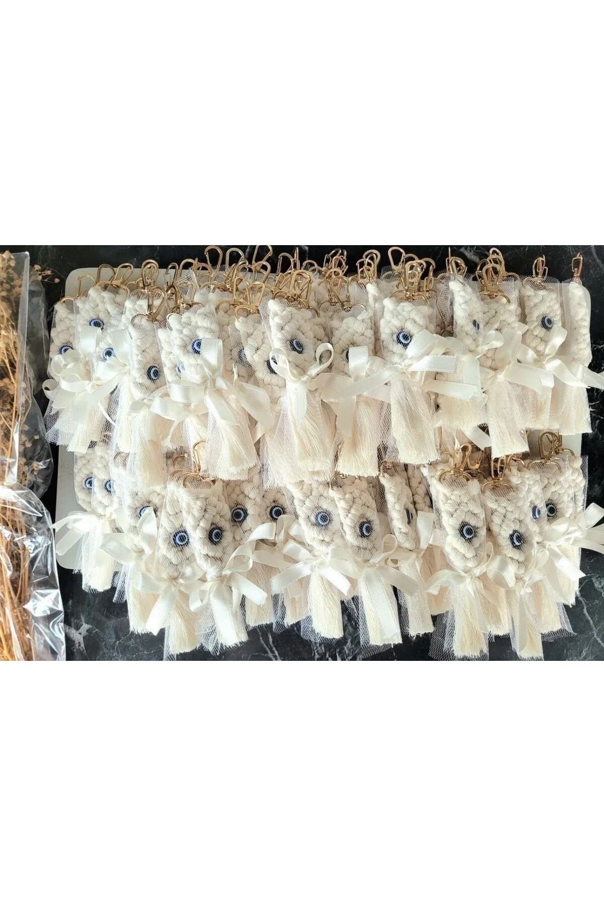 Larmina Decoration 25 Adet Nazar Boncuklu Makrome Anahtarlık