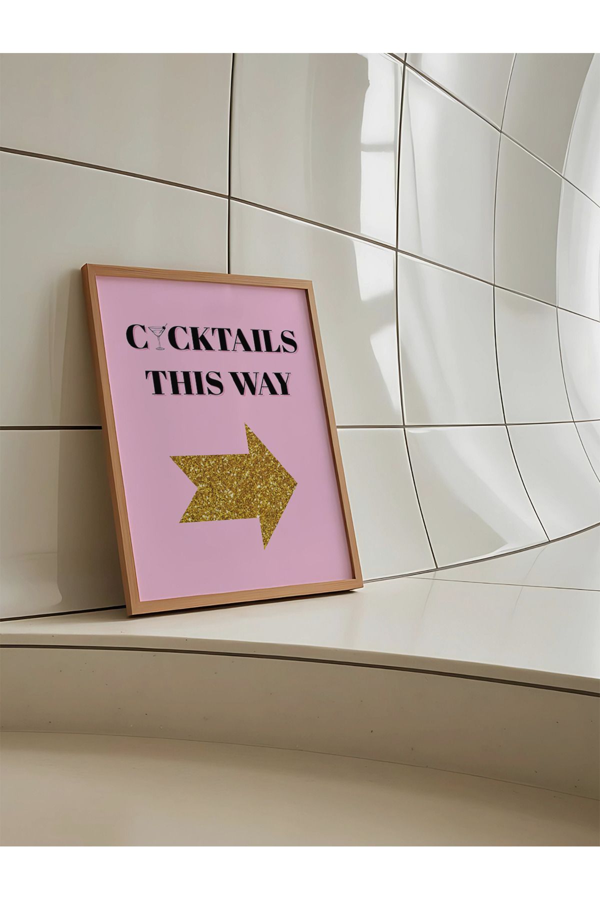 DES VU PRINT Cocktails This Way, Kokteyl Temalı Çerçevesiz Poster