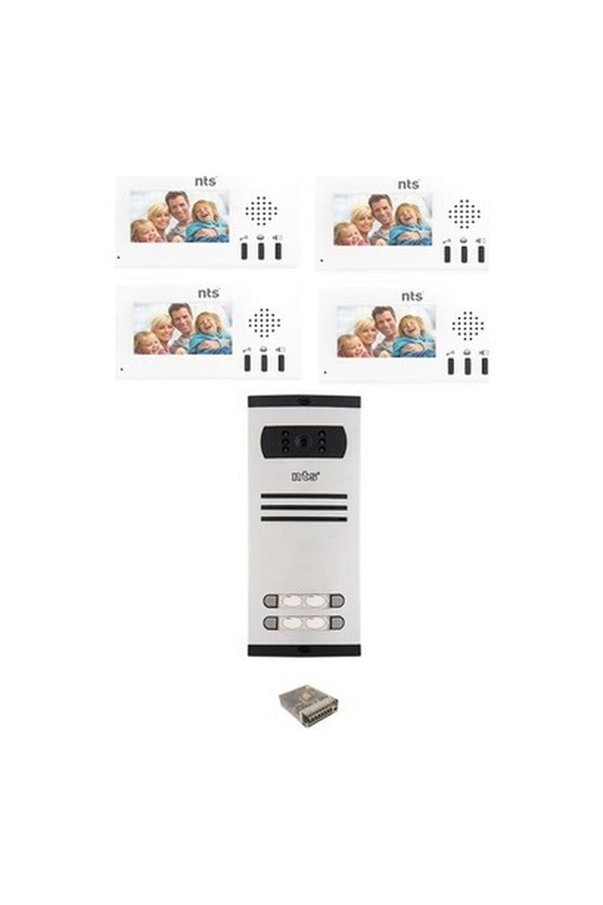 Nts Diafon Görüntülü Dört Daire Için Villa Kit Set Komple
