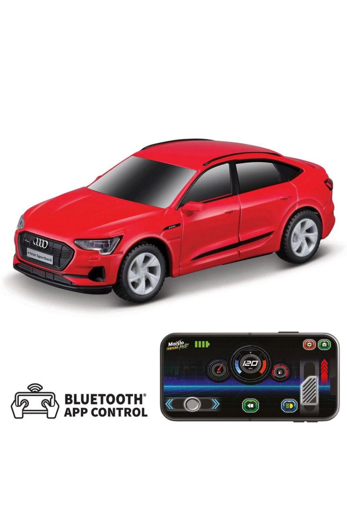 NW NessiWorld Nessiworld Maisto 1:41 APP Control Kumandalı Metal Araba - Audi e-tron Sport