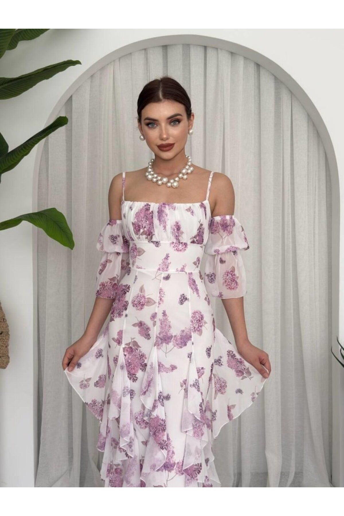D&M Life Collection Mugo Fırfırlı Elbise