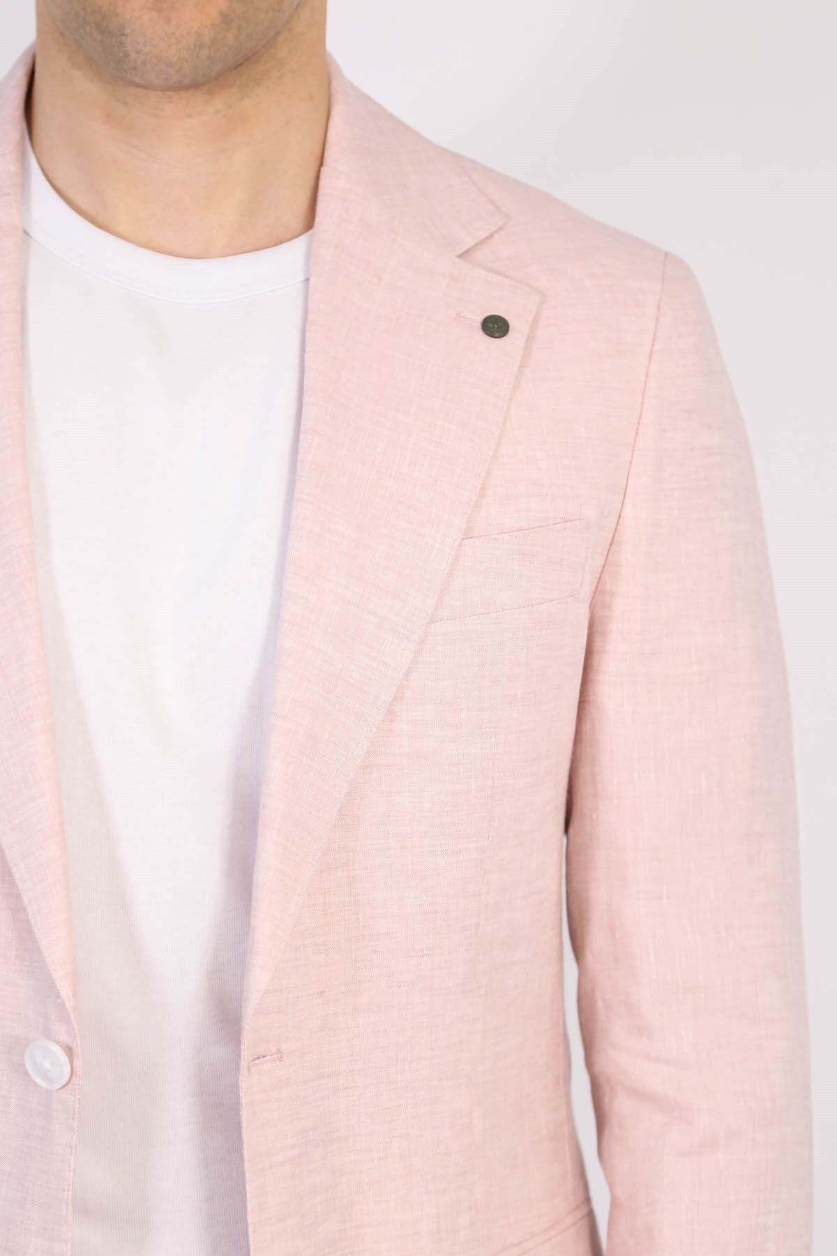 KETEN MONO YAKA-ÇİFT YIRTMAÇ TAKIM A.PEMBE — صورتی PRA-12807953-925170 — تصویر 2 از 6