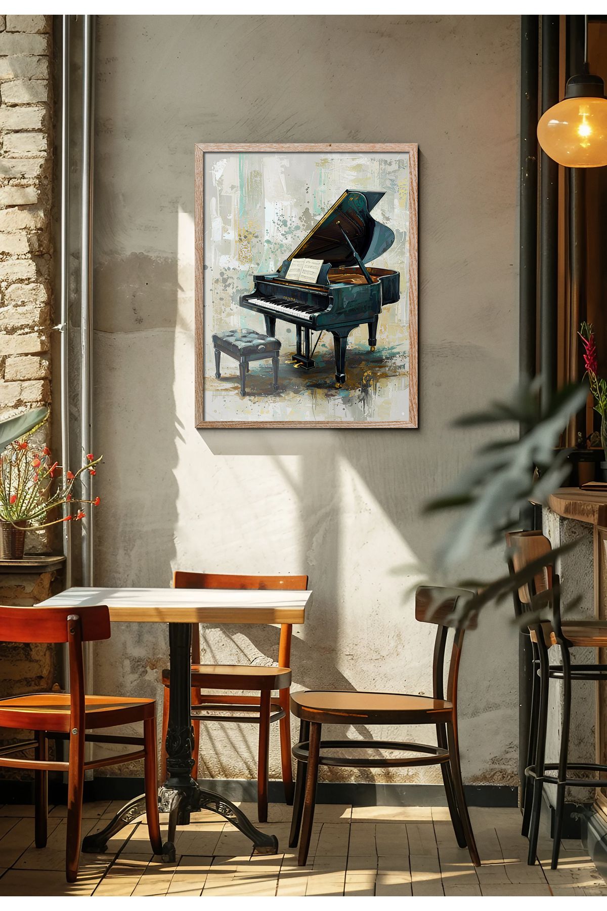 sames decoration Piyano sanat dijital çizim - tekli tablo