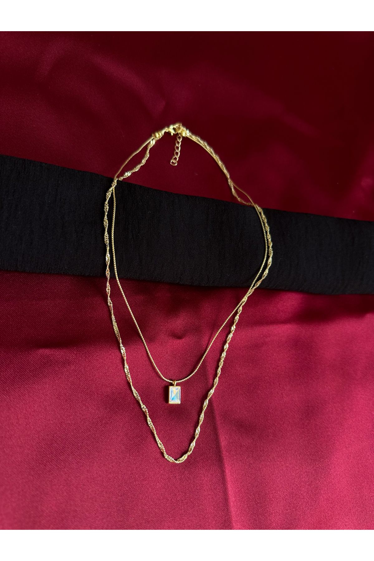 javielle Chainsqu - Gold Çelik Kolye