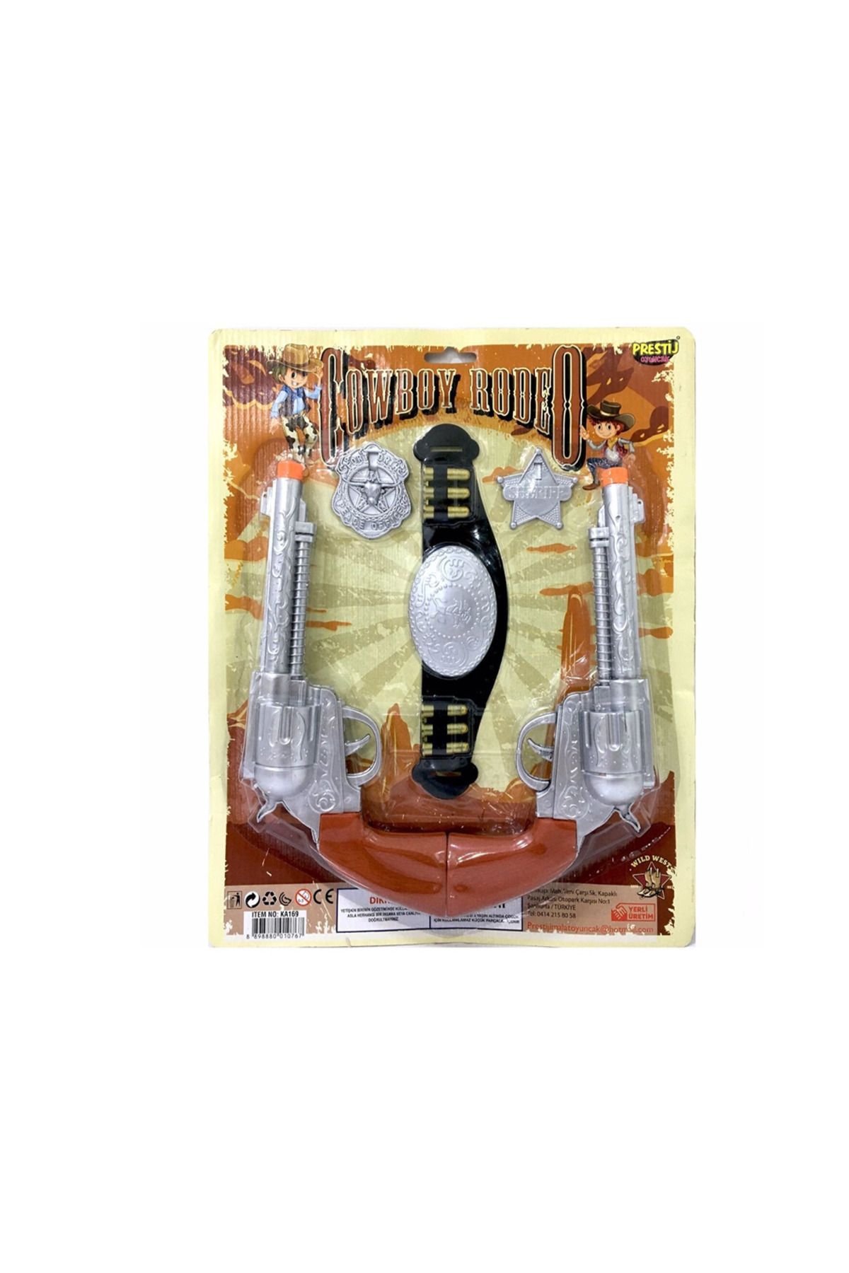 MERTCHİ STORE FAB(KA169) PRESTİJ KARTELALI 2- SİLAHLI KOWBOY SETİ