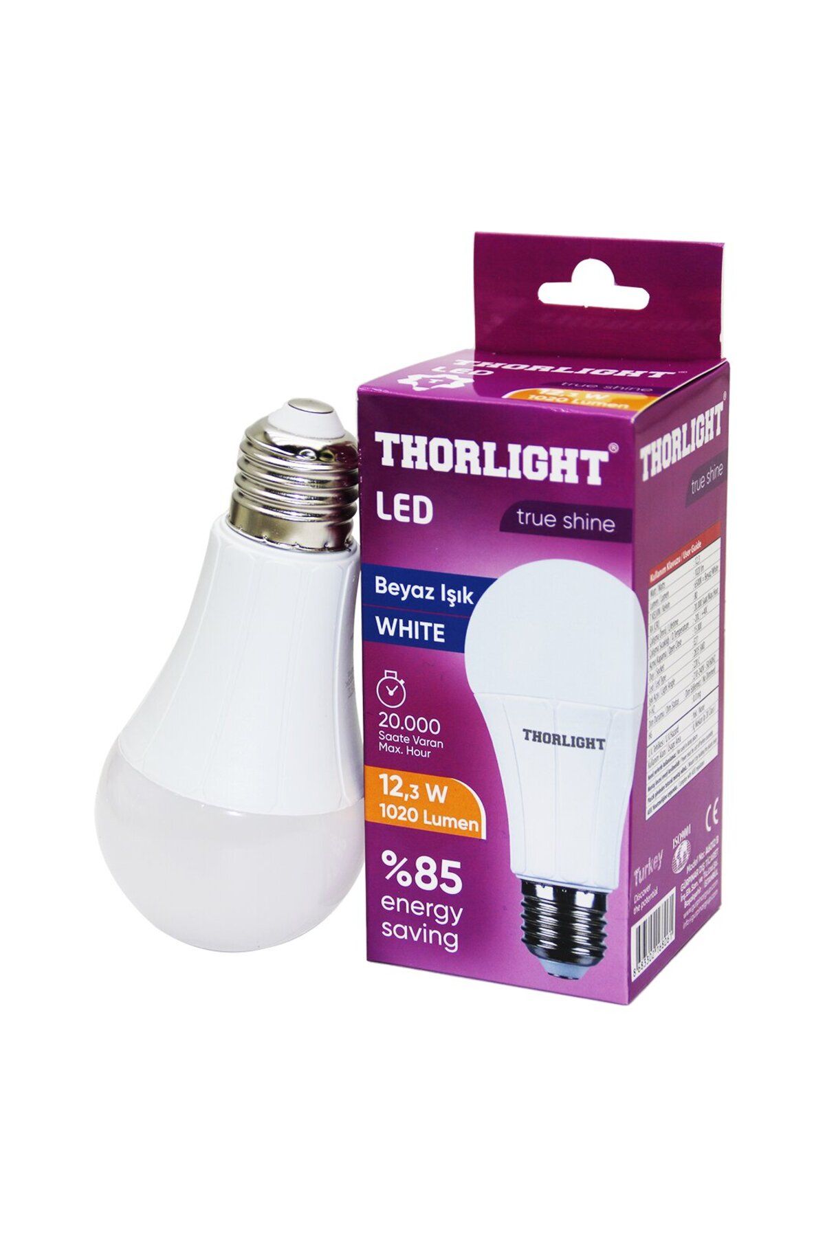Findit 12.3W E27 BEYAZ LED AMPUL A-6012B (2818)