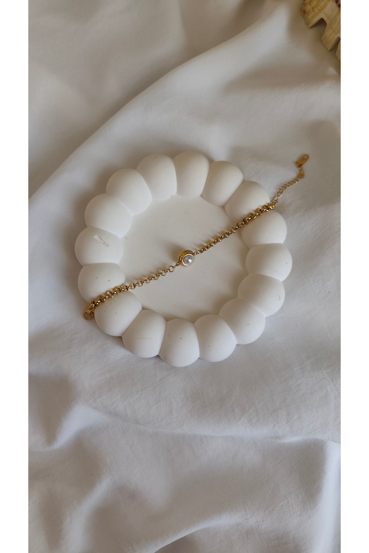 miyesa stainless steel çelik pearl bileklik