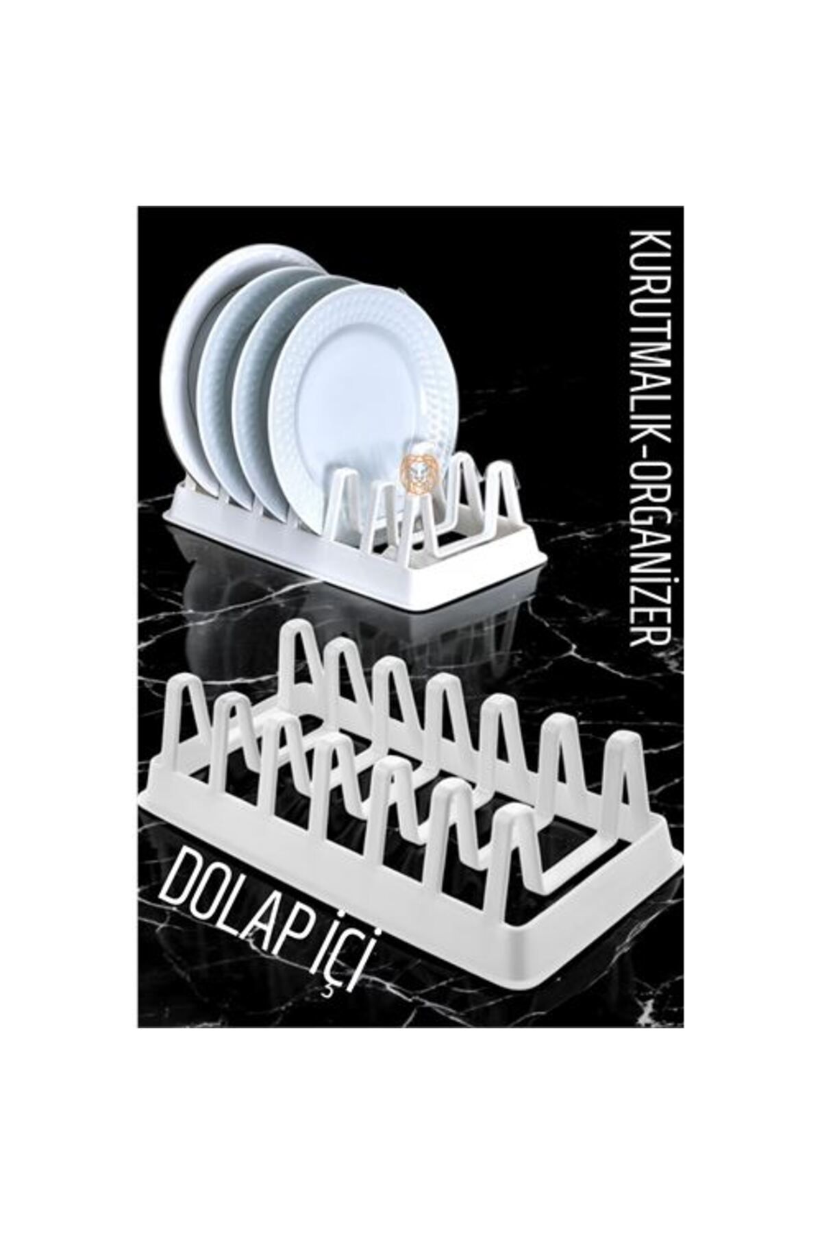 Lokal Marketing Tabak Düzenleyici Kurutmalık Dolap İçi Tencere Kapak Organizer BEYAZ - LKM2330-5234