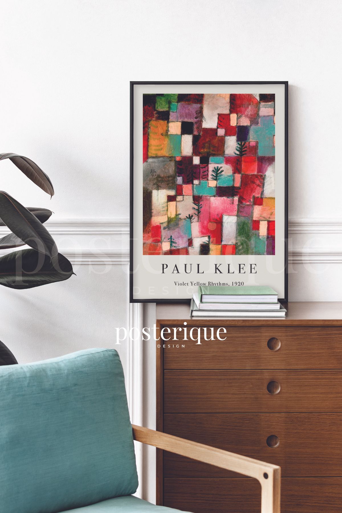 posterique Paul Klee Violet Çerçevesiz Poster Minimal Modern Dekoratif Tablo