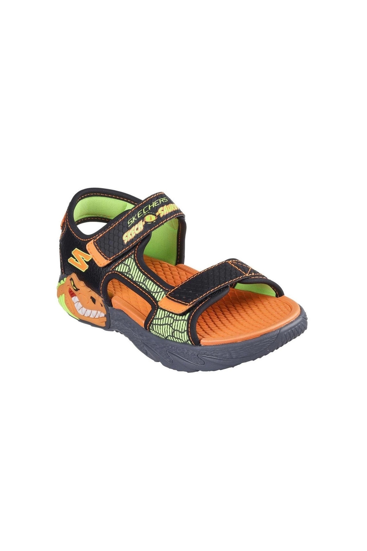 400614L BKOR S-LIGHTS: کفش کتانی کودکانه CREATURE-SPLASH Skechers