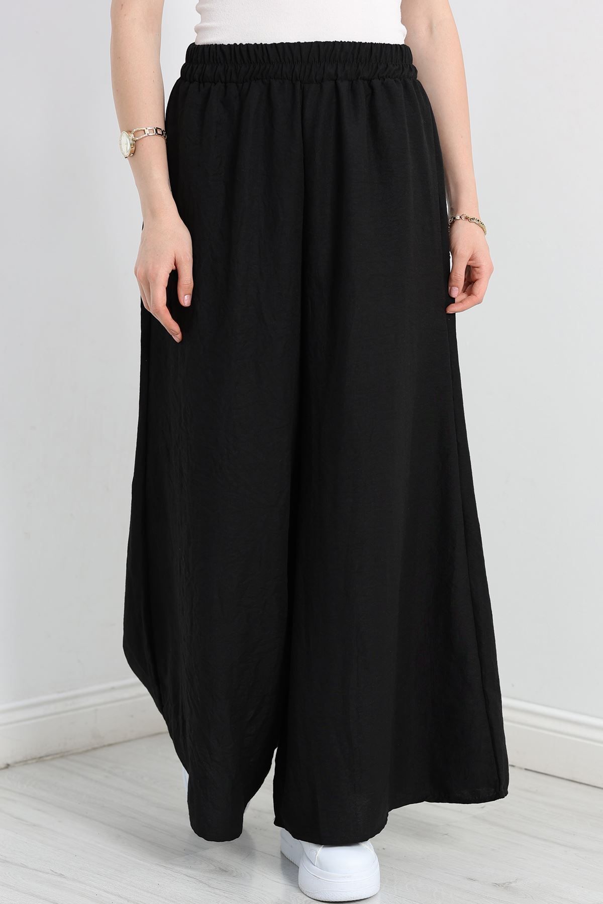 Fashi10 Palazzo Pantolon Siyah