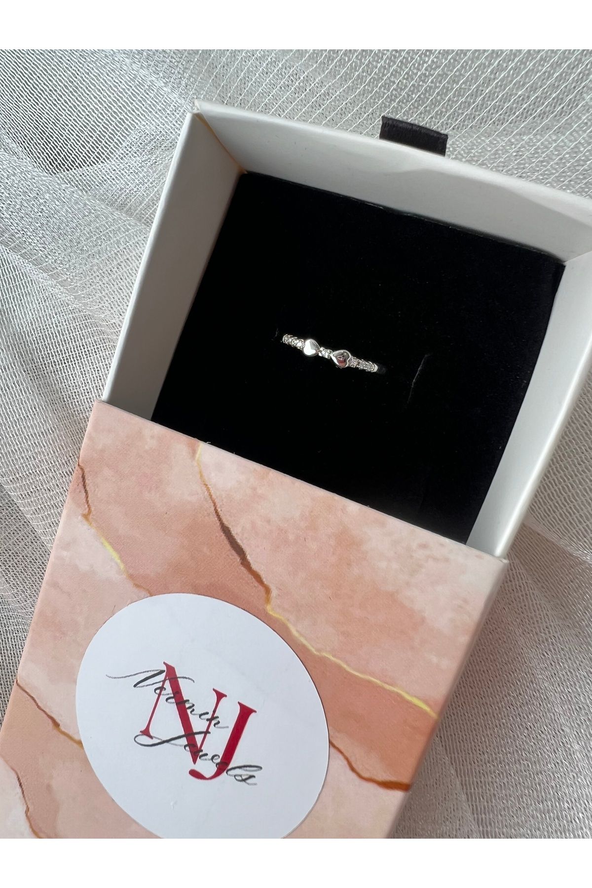 Nermin Jewels Finyonk Yüzük Silver Gümüş renkli Paslanmaz Çelik