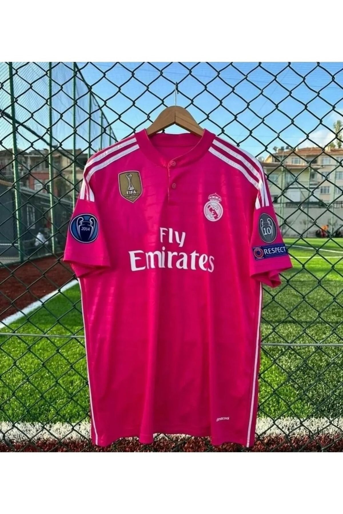 After Party R.madridd 2014 Sezonu Cristiano Ronaldo Özel Deplasman Forması vs spor atlet (pembe)