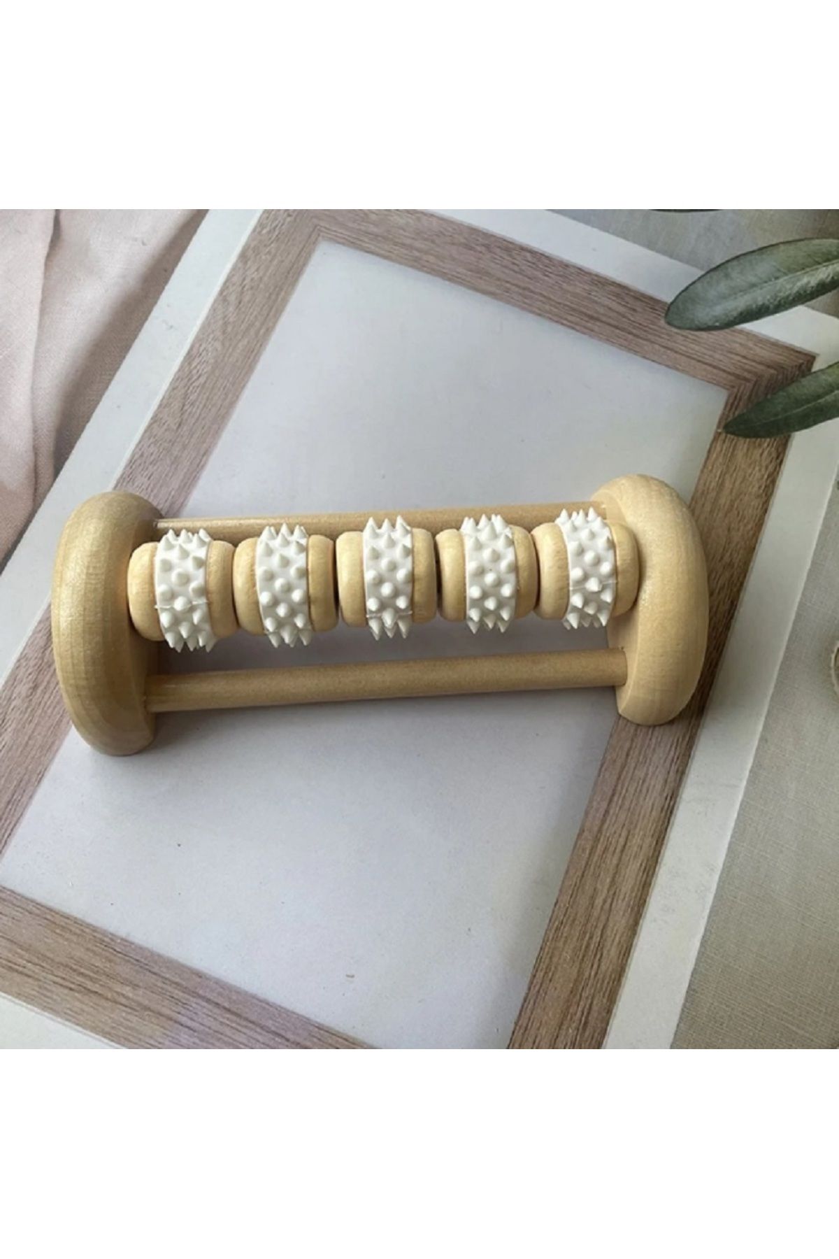 teknotrust Ahşap Ayak ve Bacak Masaj Rulosu, Shiatsu ve Refleksoloji ile Rahatlatıcı Kullanım