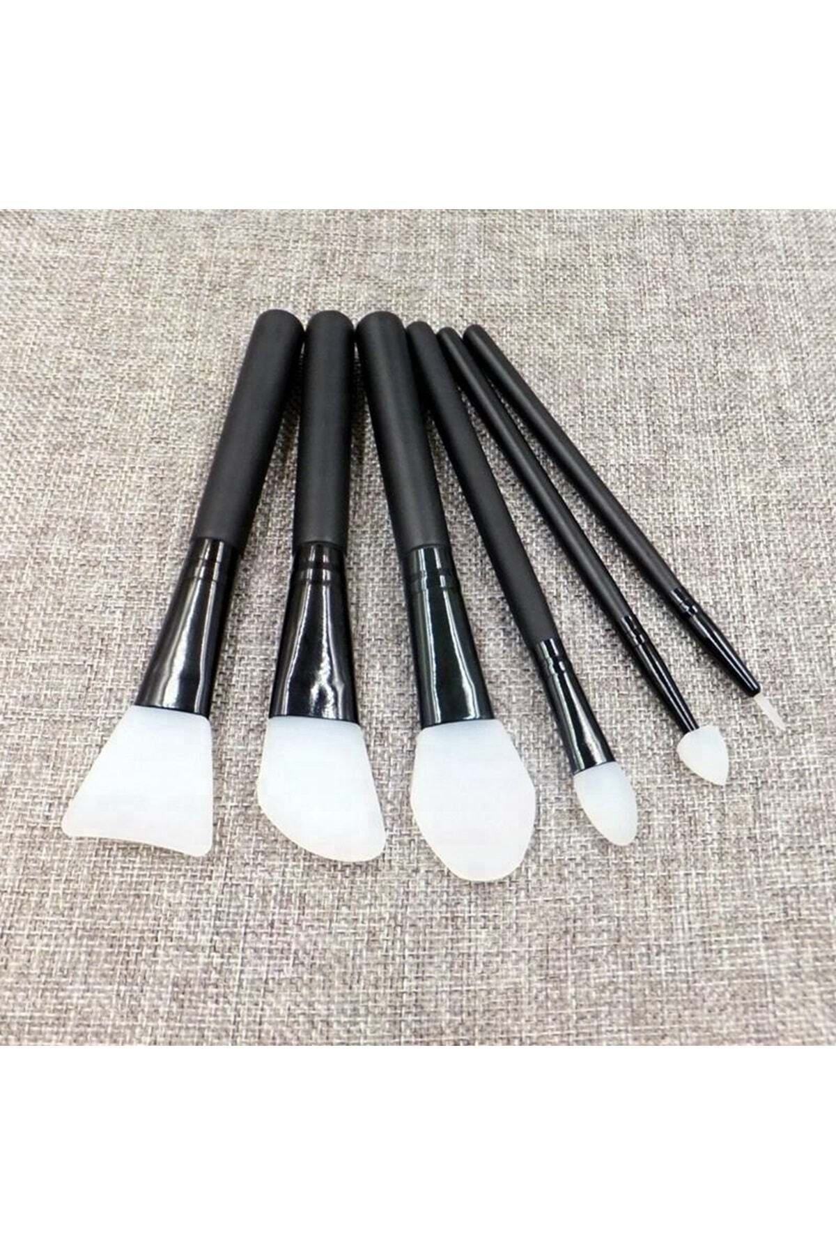 AboutThePerfect 6 Parça Silikon Makyaj Fırça Seti, kullanışlı ve hijyenik güzellik aracı