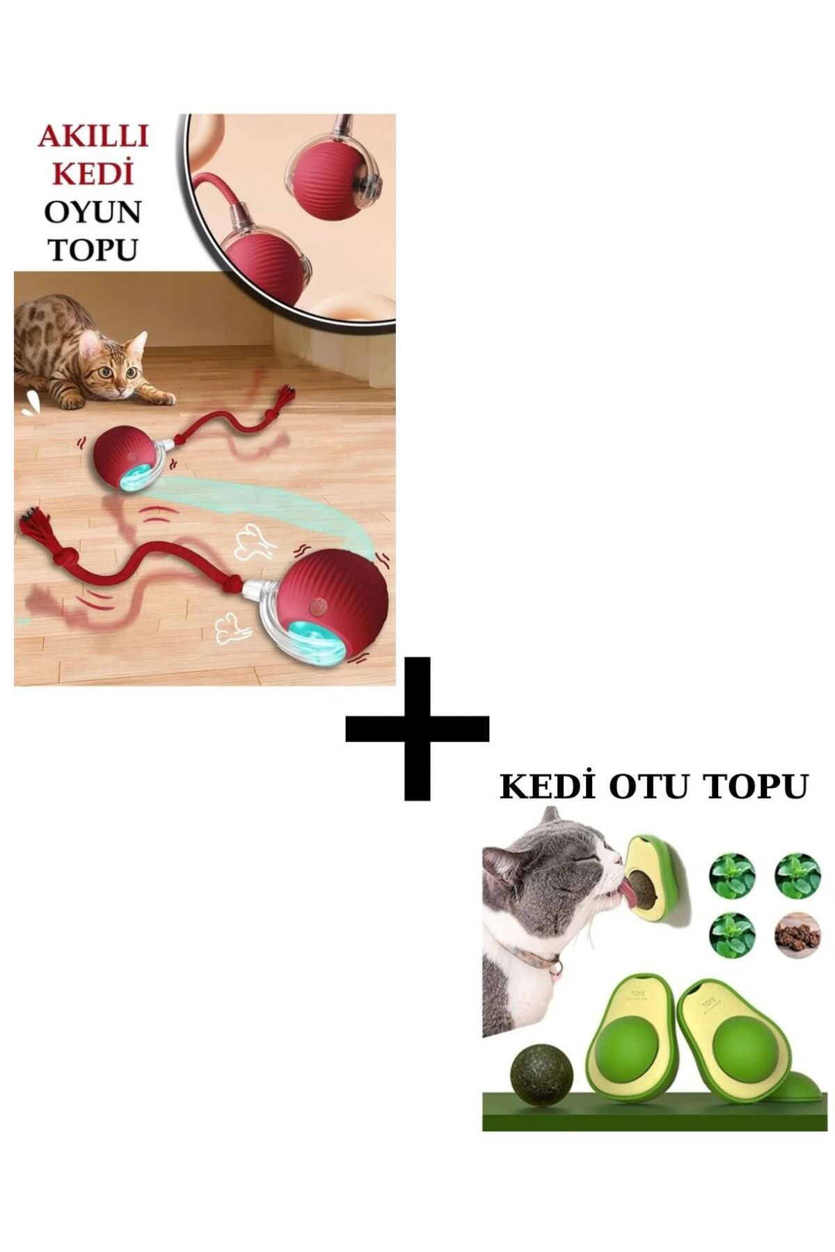 ArvenToys Kedi Köpek Hareketli Ipli Oyun Topu Oyuncağı Kedi Otu Topu