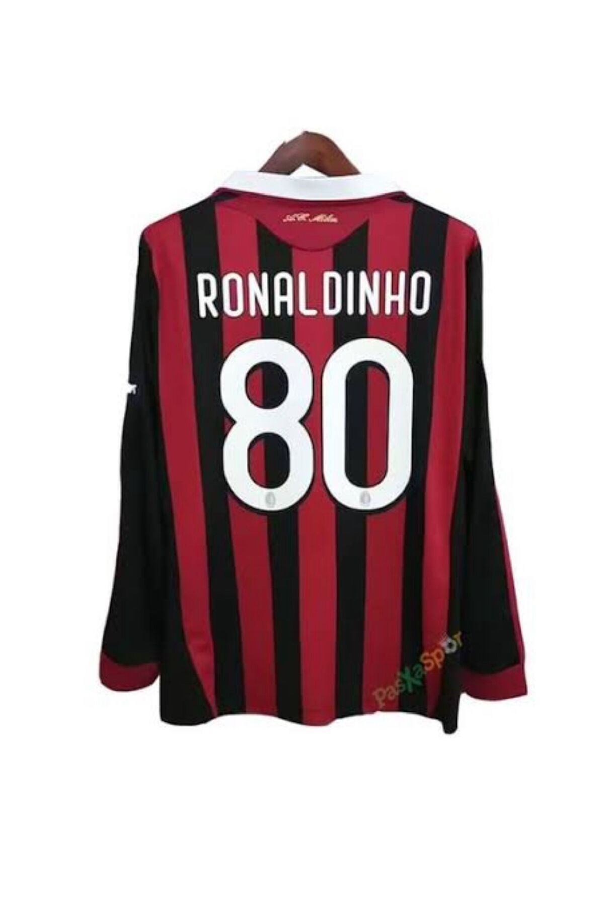 Atlas EFSANE MİLAN NOSTALJİ UZUN KOL RONALDINHO SİYAH YETİŞKİN FUTBOL FORMASI
