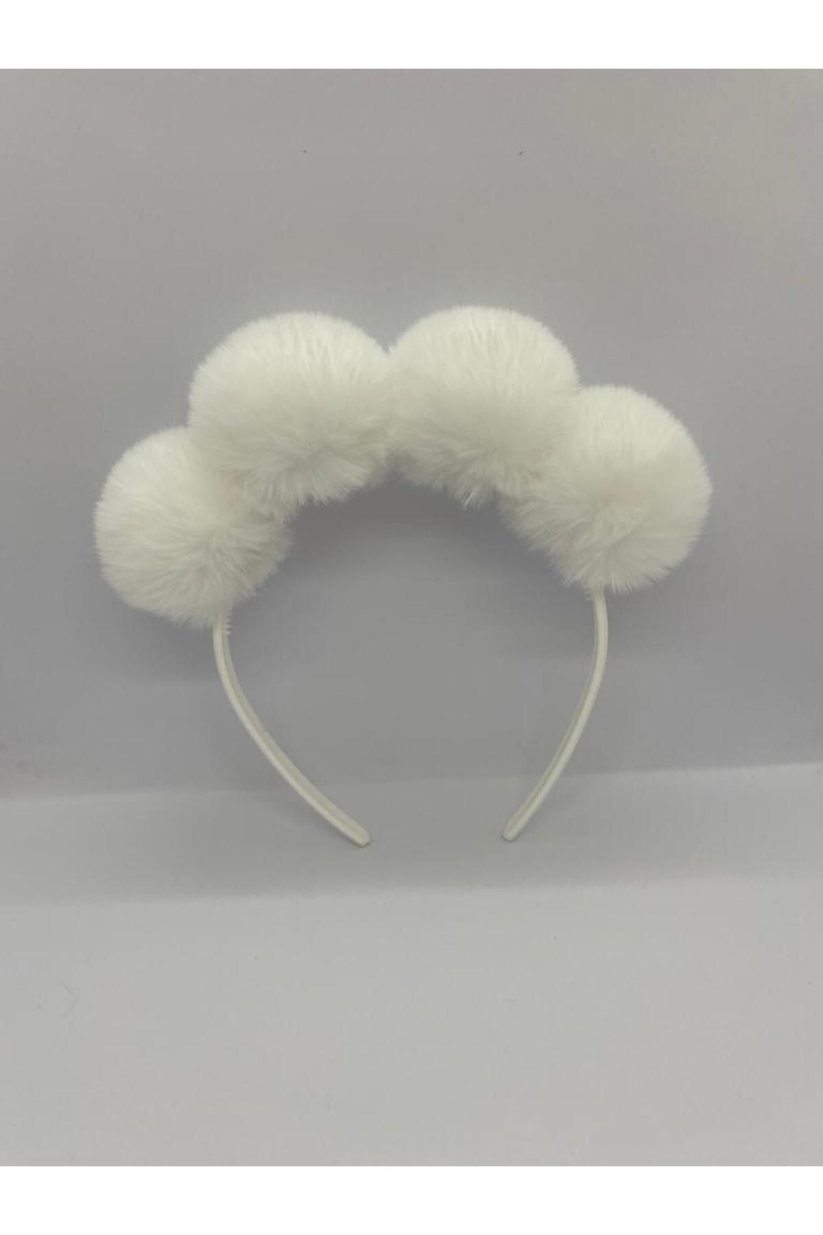 TOKA&TOKA Peluş Tüy Büyük Ponponlu Taç