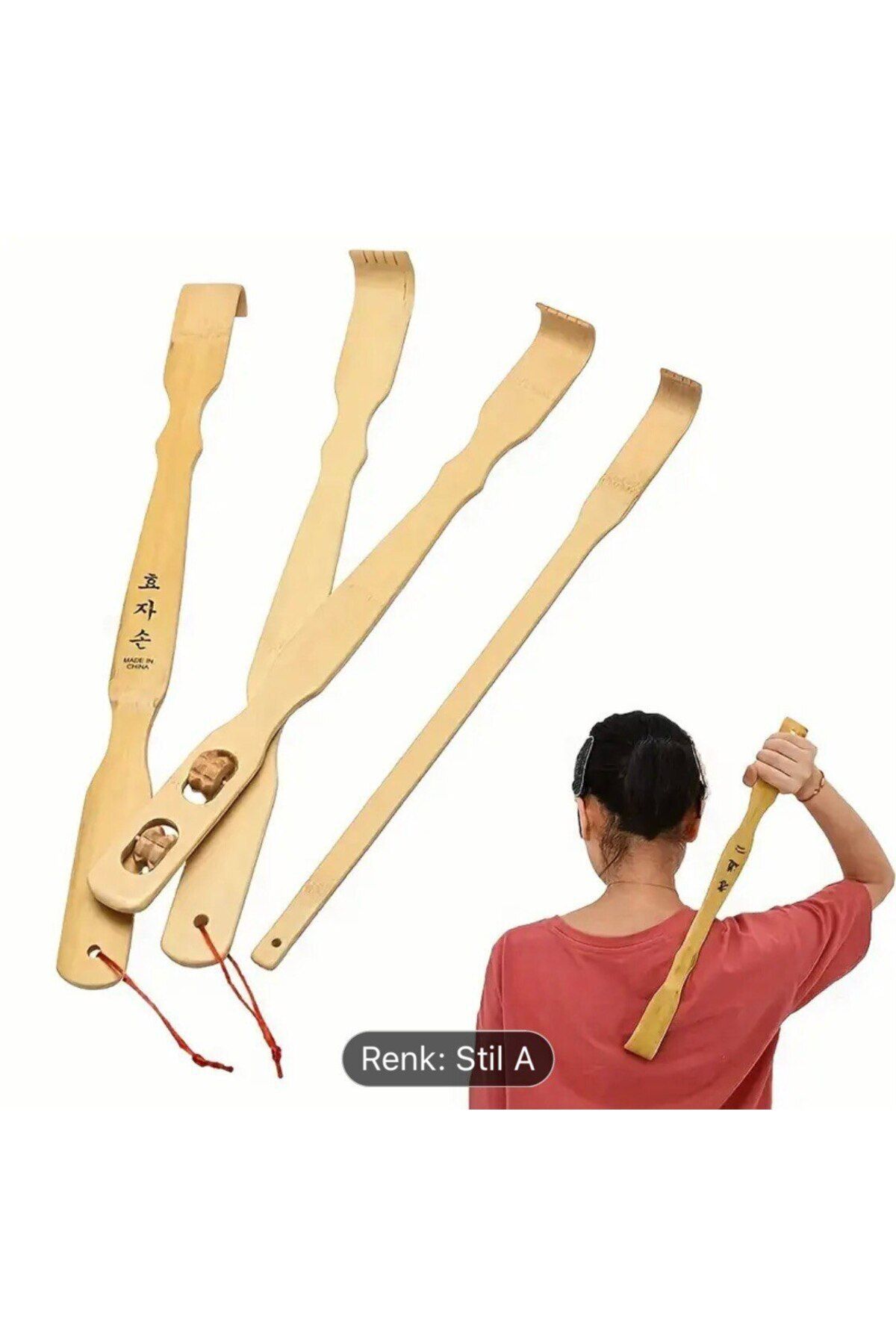 AboutThePerfect 46 cm Ahşap Sırt Kaşıma Çubuğu, Masaj ve Rahatlatıcı Kullanım için mükemmel