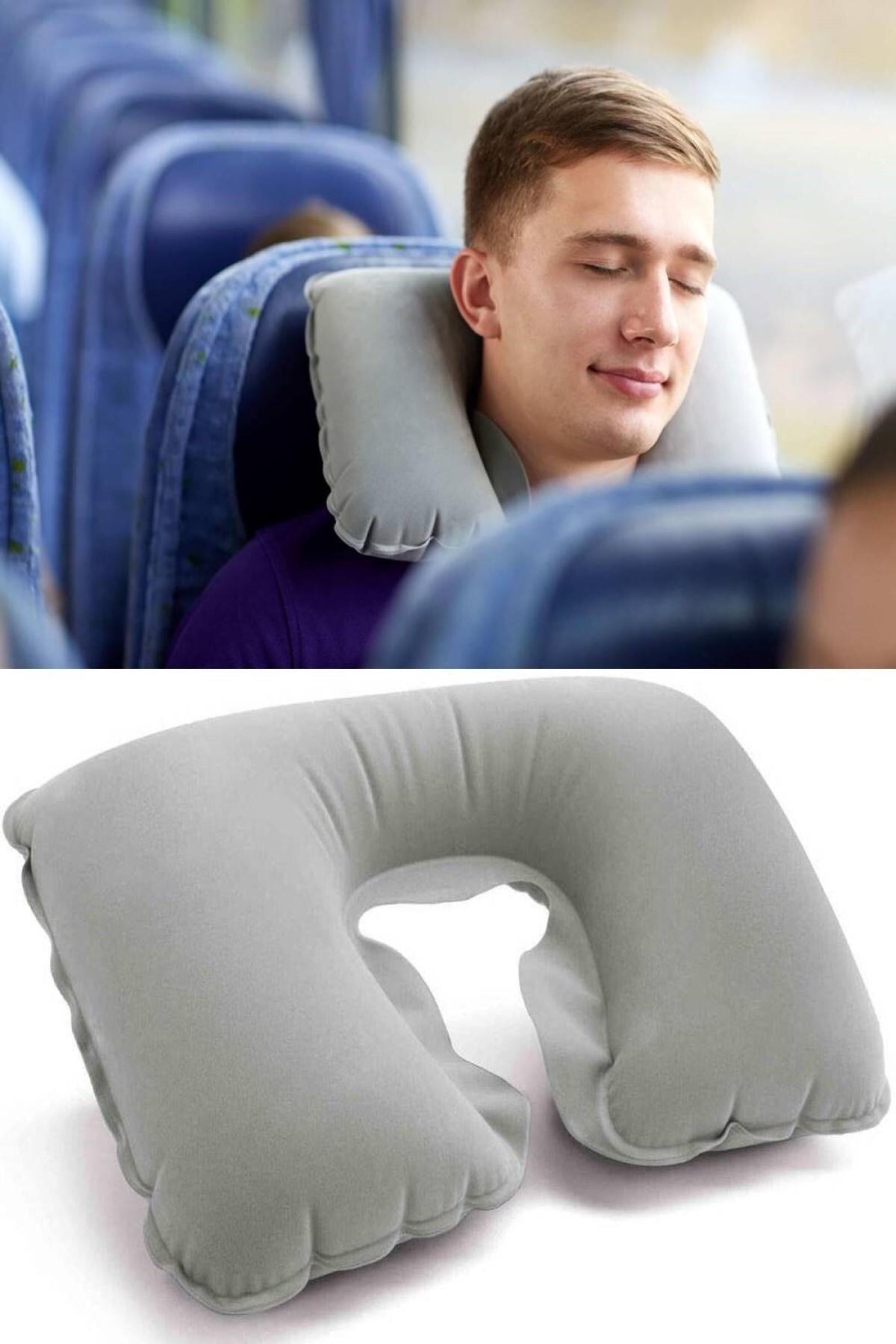AboutThePerfect Havalı Seyahat Boyun Yastığı, Şişirilebilir, Konforlu ve Emzirme Dostu, Yumuşak Tasarım fotoğrafı 7 (önizleme)