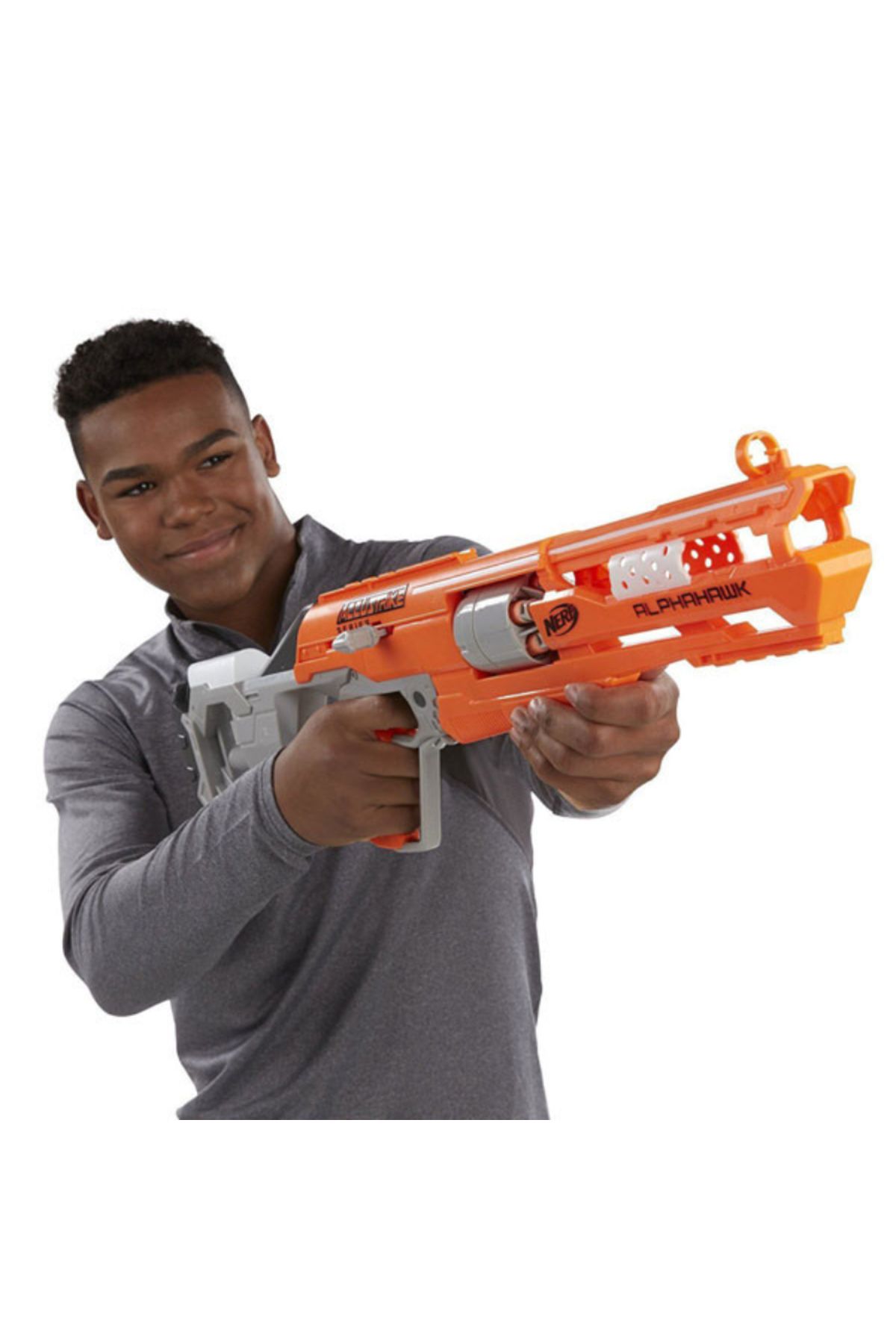 Hasbro-Nerf Elite Accustrike Blaster, Alphahawk with 10 projectiles 2