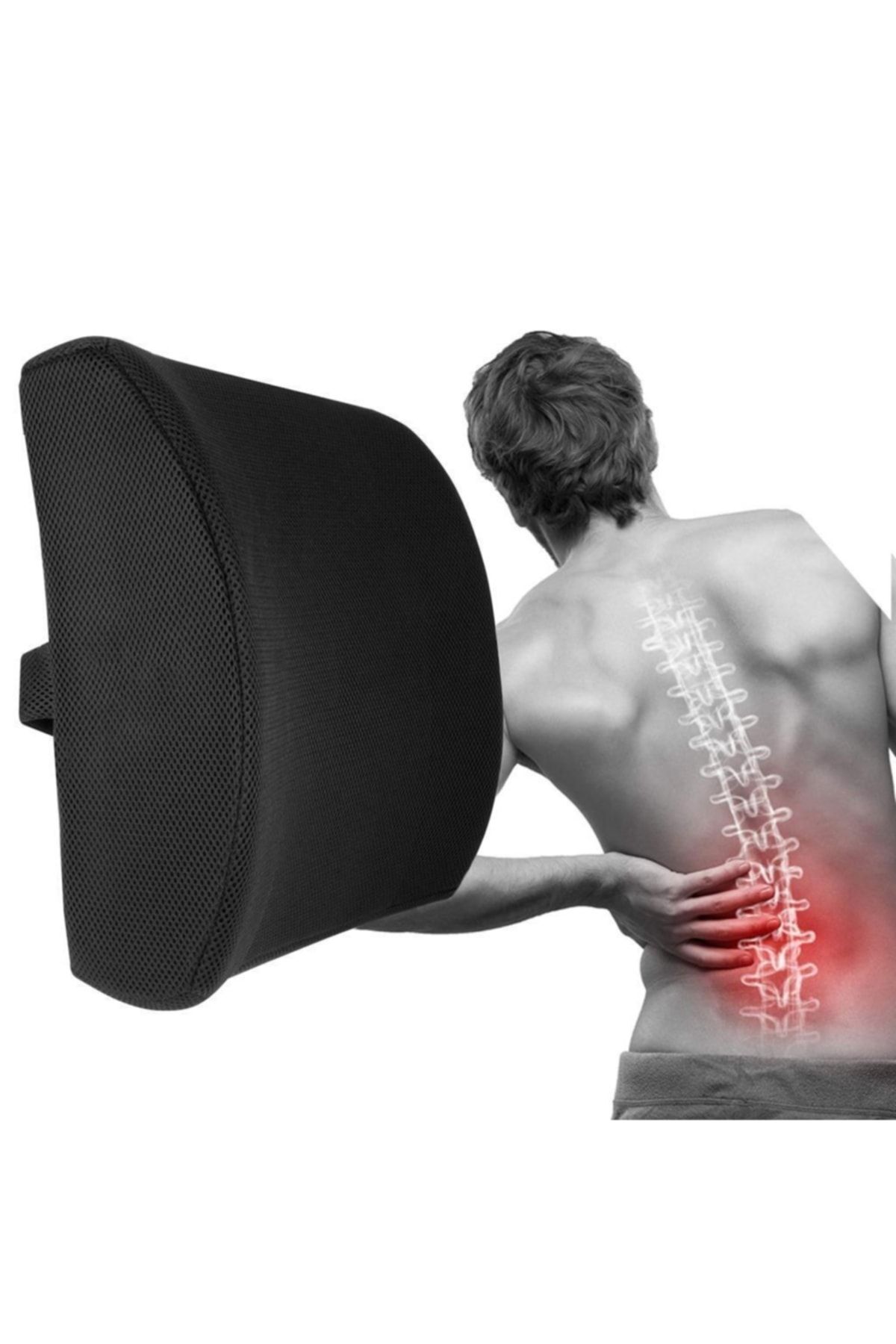 AboutThePerfect Ortopedik oto ve çalışma koltuğu bel destek yastığı, konfor ve ergonomi sağlar