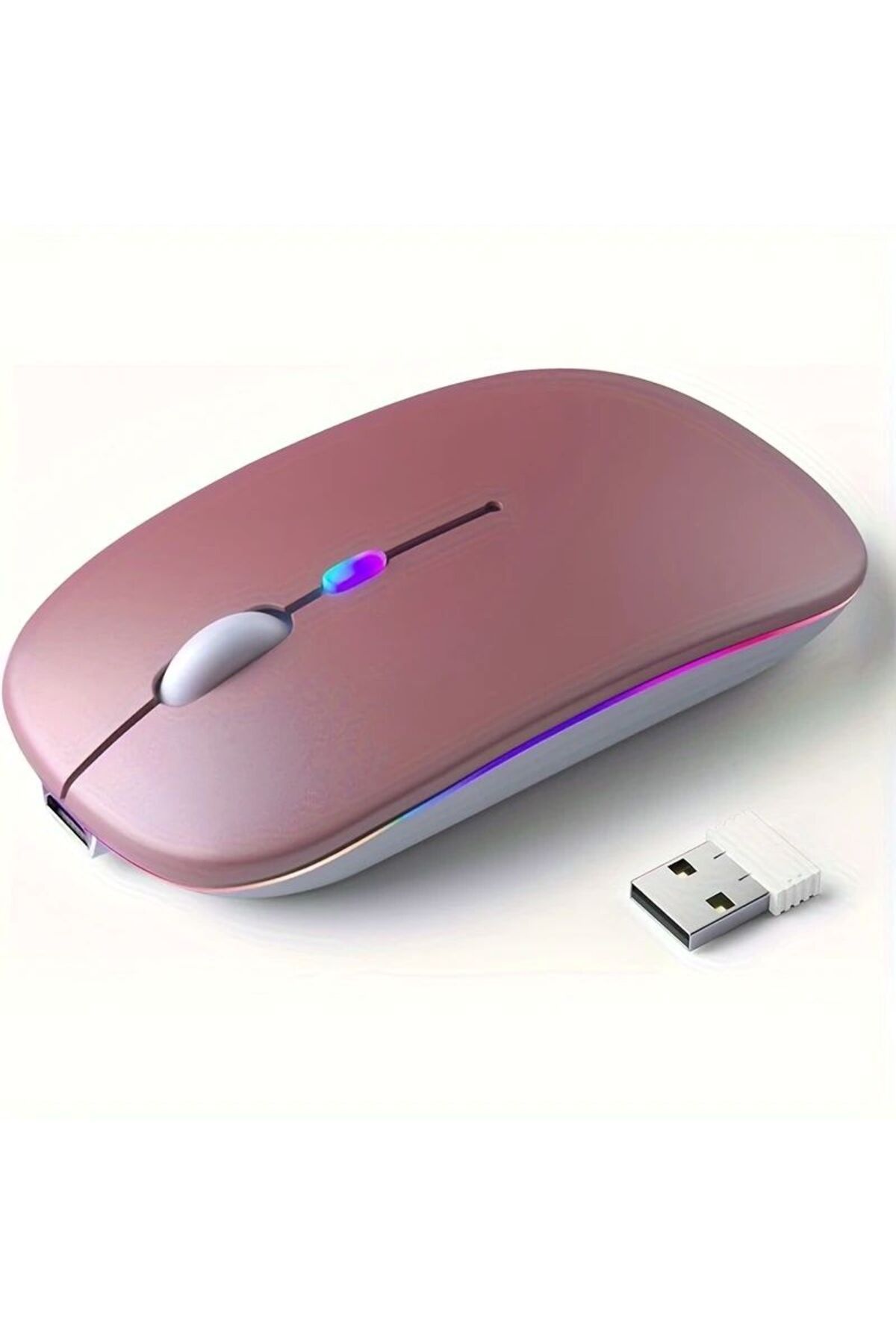 BalanceFit Şarj Edilebilir Sessiz Tıklama RGB Işıklı Kablosuz Mouse | Ergonomik Lityum Pilli