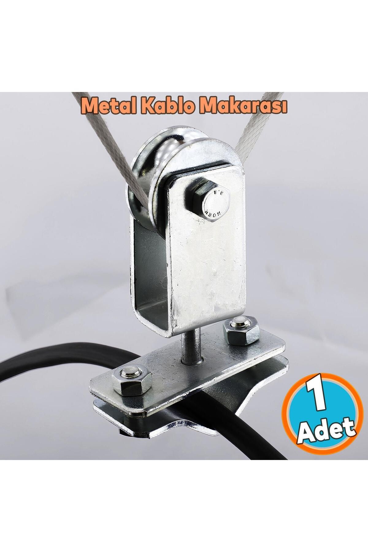 NZB (1 Adet) Metal Kablo Makarası Kablo Taşıyıcı Dolaşma Önleyici Seyyar Taşıma 360° Derece Dönerli