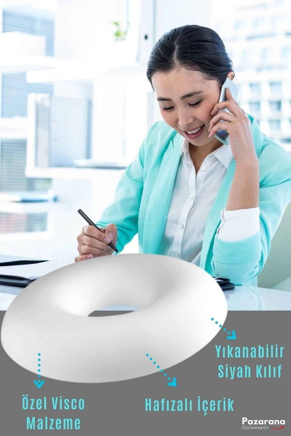 AboutThePerfect Ortopedik Oturma Minderi, Rahat ve Destekleyici Yastık, Ev ve Ofis Kullanımı