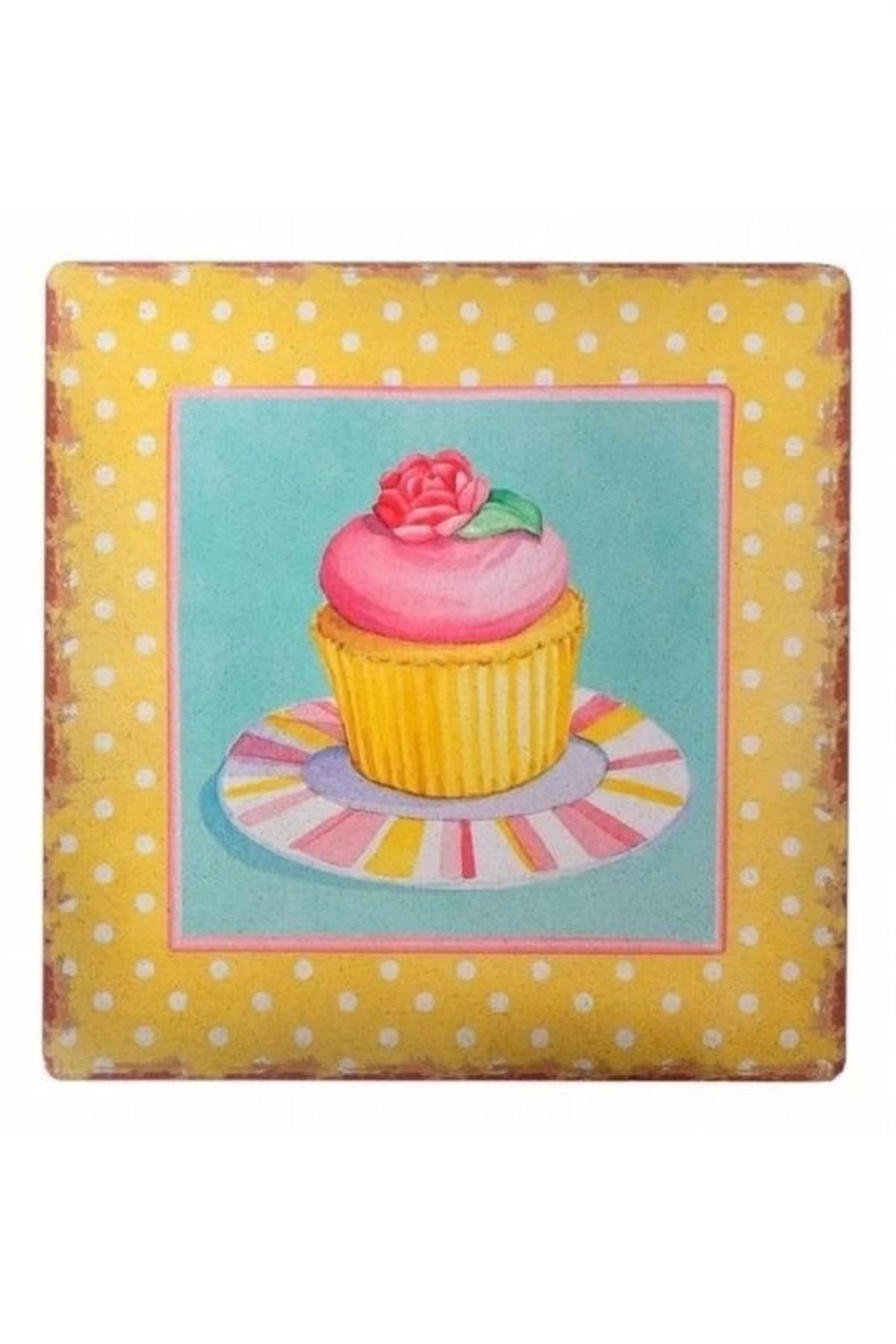 Modafiks Decotown Duvar Panosu 40*40 Cup Cake Muffin Motifli Duvar Süsü