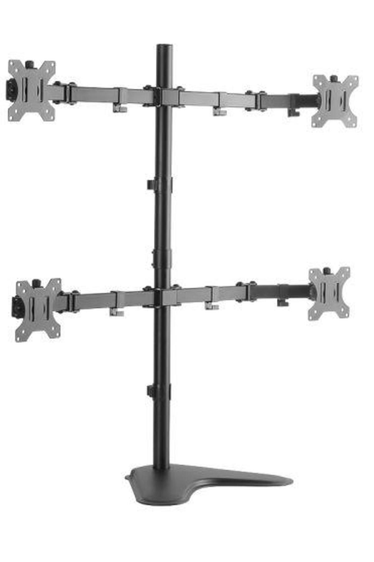 LogiLink-Logilink desk stand for 4 monitors 13"-32", Black 1