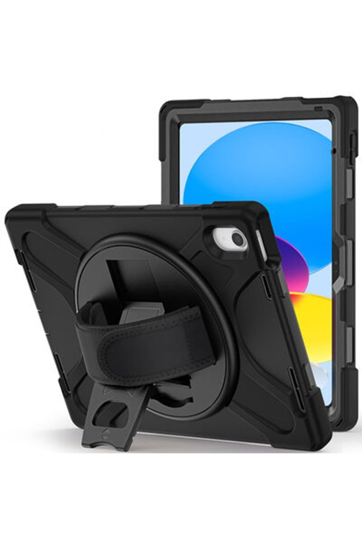 GRABONO Apple iPad (A16) 11.Nesil 2025 / 10,9 10.Nesil TABLET KILIFI OMUZ ASKILI DEFENDER ZIRH TANK SERİSİ