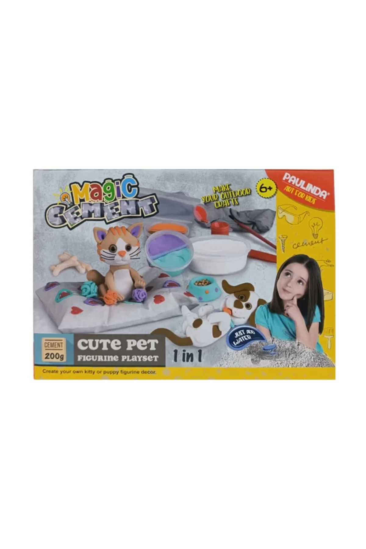 Angel Of Life Paulinda Magic Cement Tatlı Hayvan Figürleri Hobi Seti 200 gr