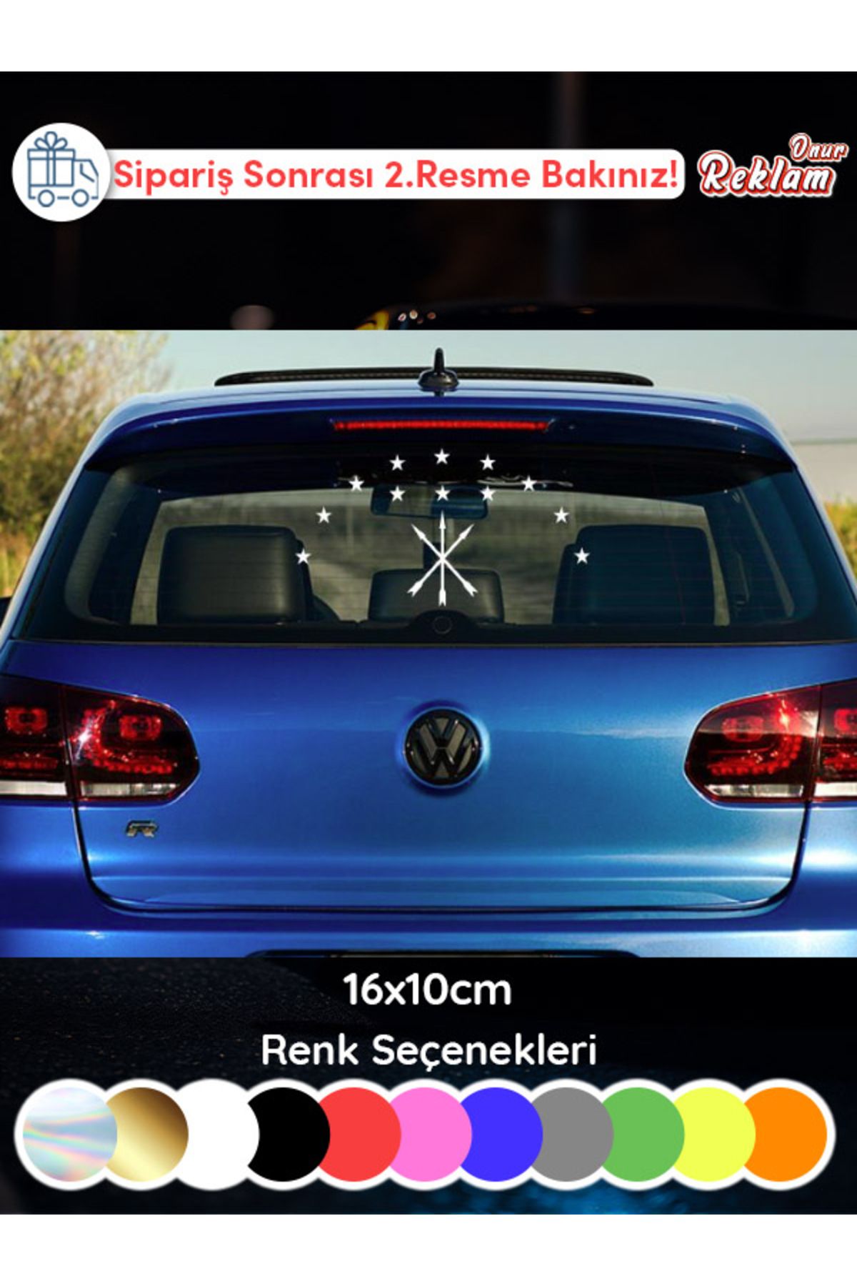 onurreklamonline Çerkez Bayrağı Sticker