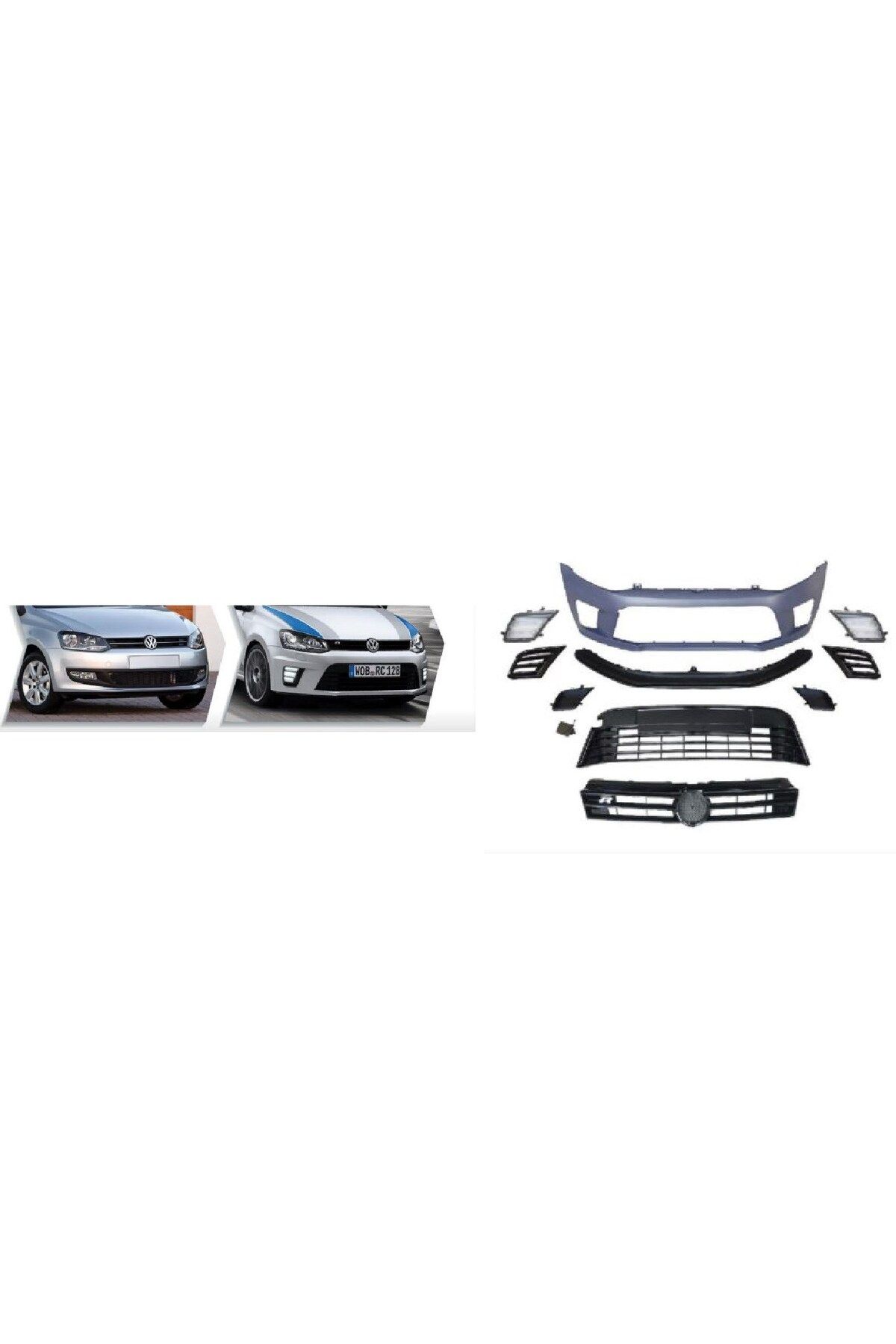 NS Nilser Auto Parts Vw Polo WRC Ön Tampon Seti Sis Farlı 2009-2018