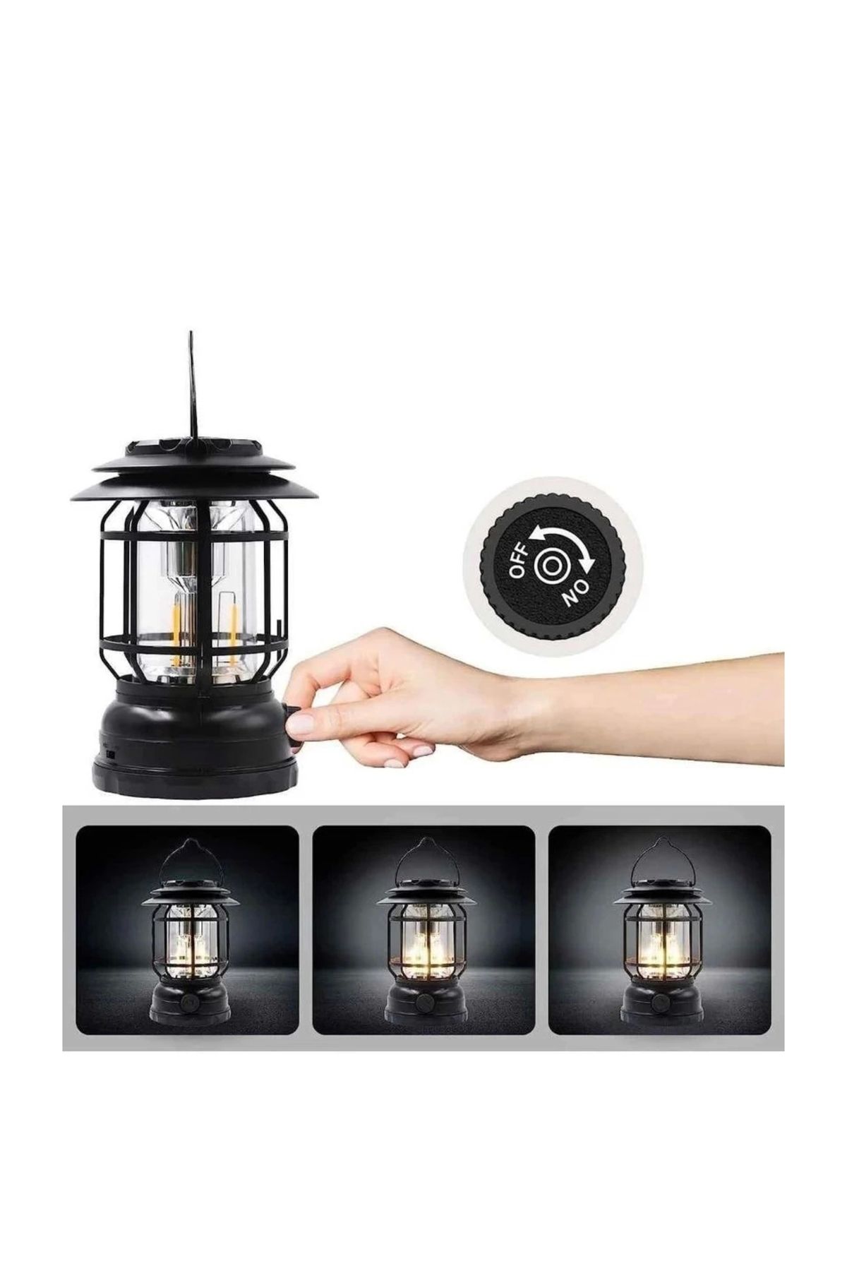 shopwave Bluetooth Hoparlör Özellikli Dimerli Led Kamp Lambası HS66