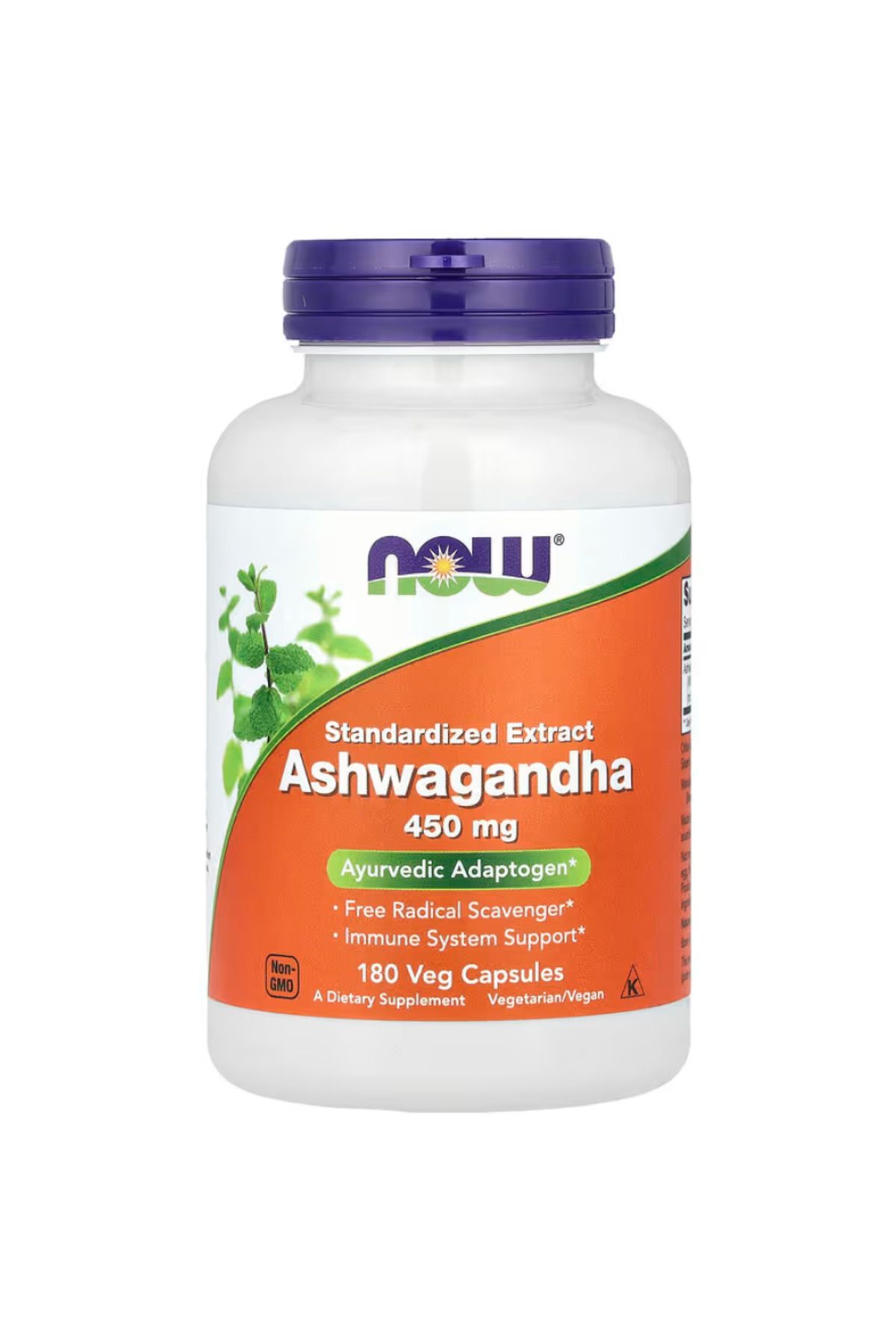 Now Foods , Standardized Extract Ashwagan.dhaa, 450 mg, 180 Veg Capsules
