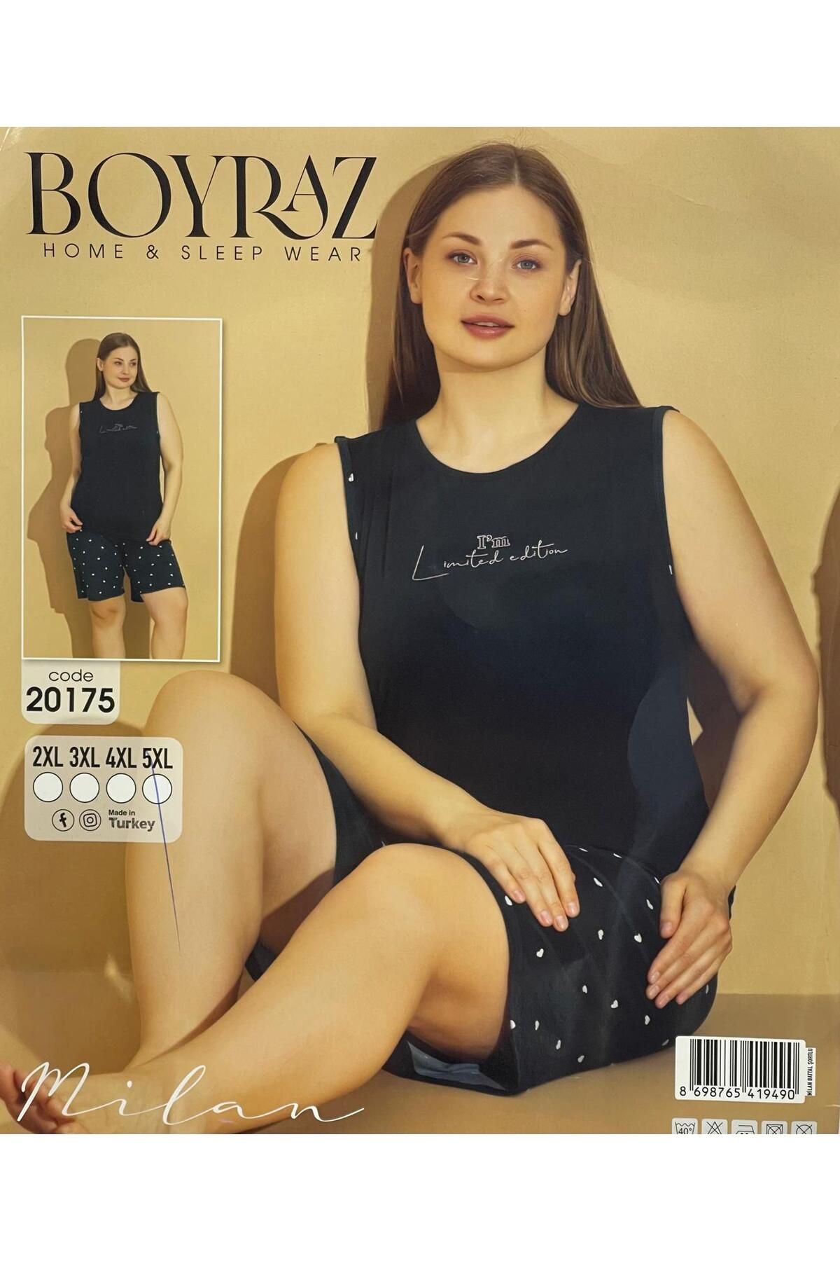 BOYRAZ BATTAL BOY ÇOK ŞIK MİLAN KUMAŞ PİJAMA TAKIMI