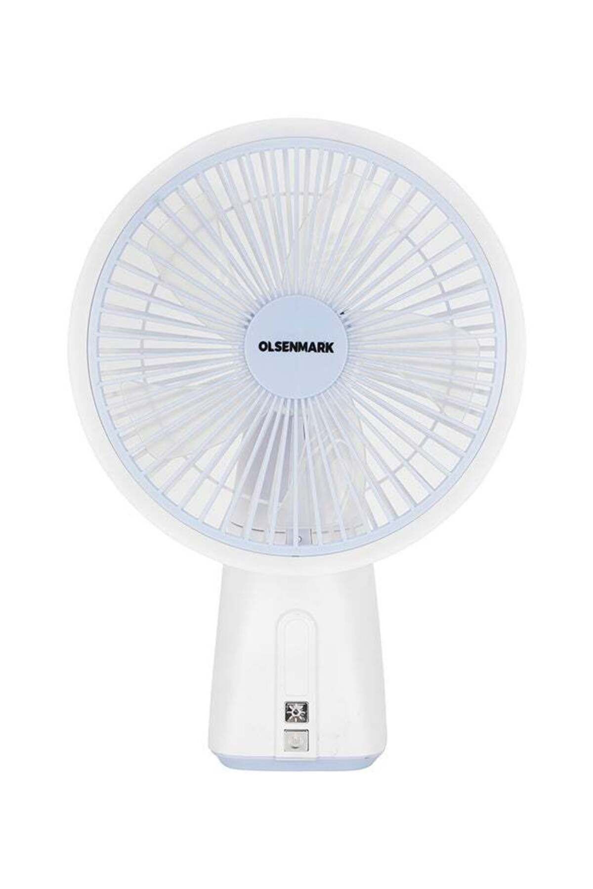 Olsenmark-7” Rechargeable Table Fan with LED Light & 4 Speeds – 3–7 Hour Runtime 1