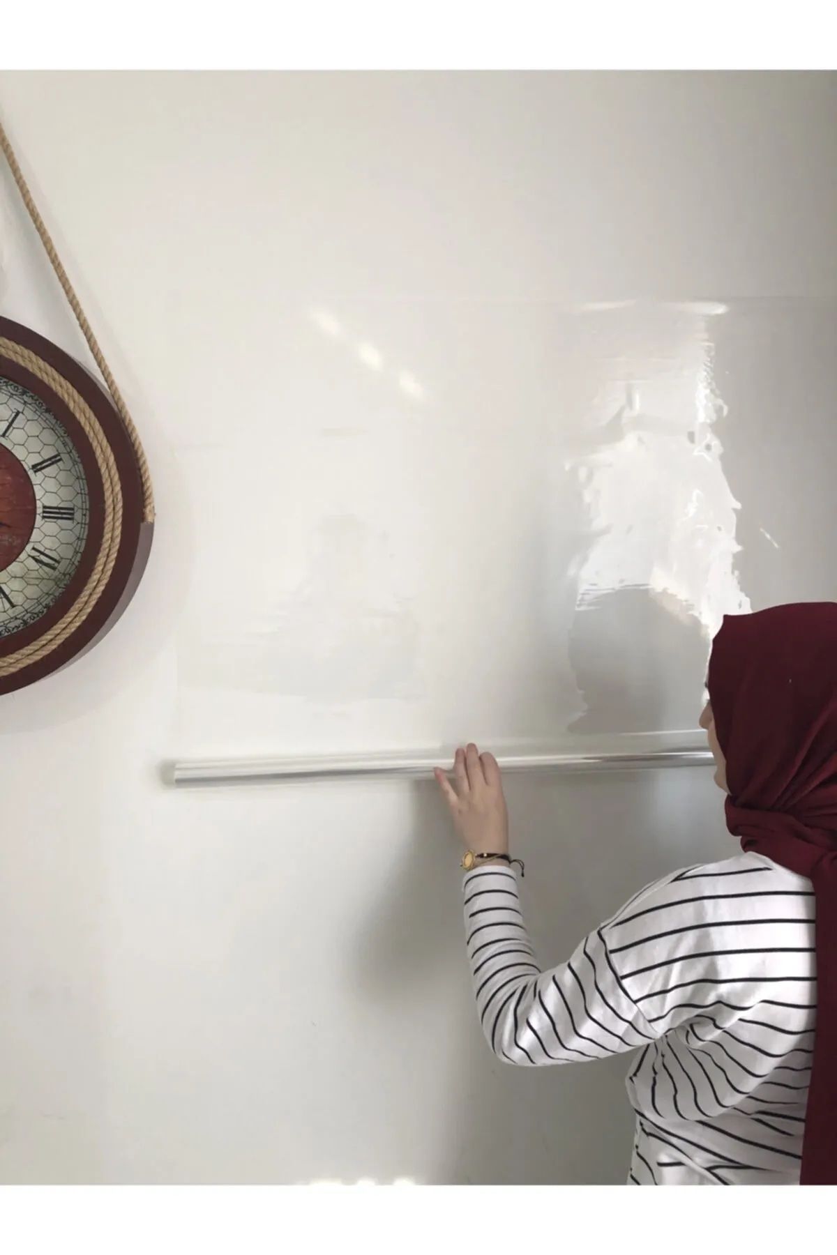 Tutunabilir Kağıt 2 Tane Şeffaf Akıllı Kağıt Tahta Yazı Tahtası 120x200 cm