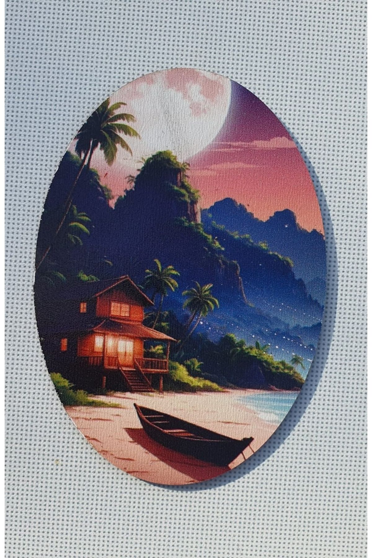 Altınuç Art Design 2 Adet 3D Görünümlü Deniz Manzaralı Ev Magnet 6 x 9 cm