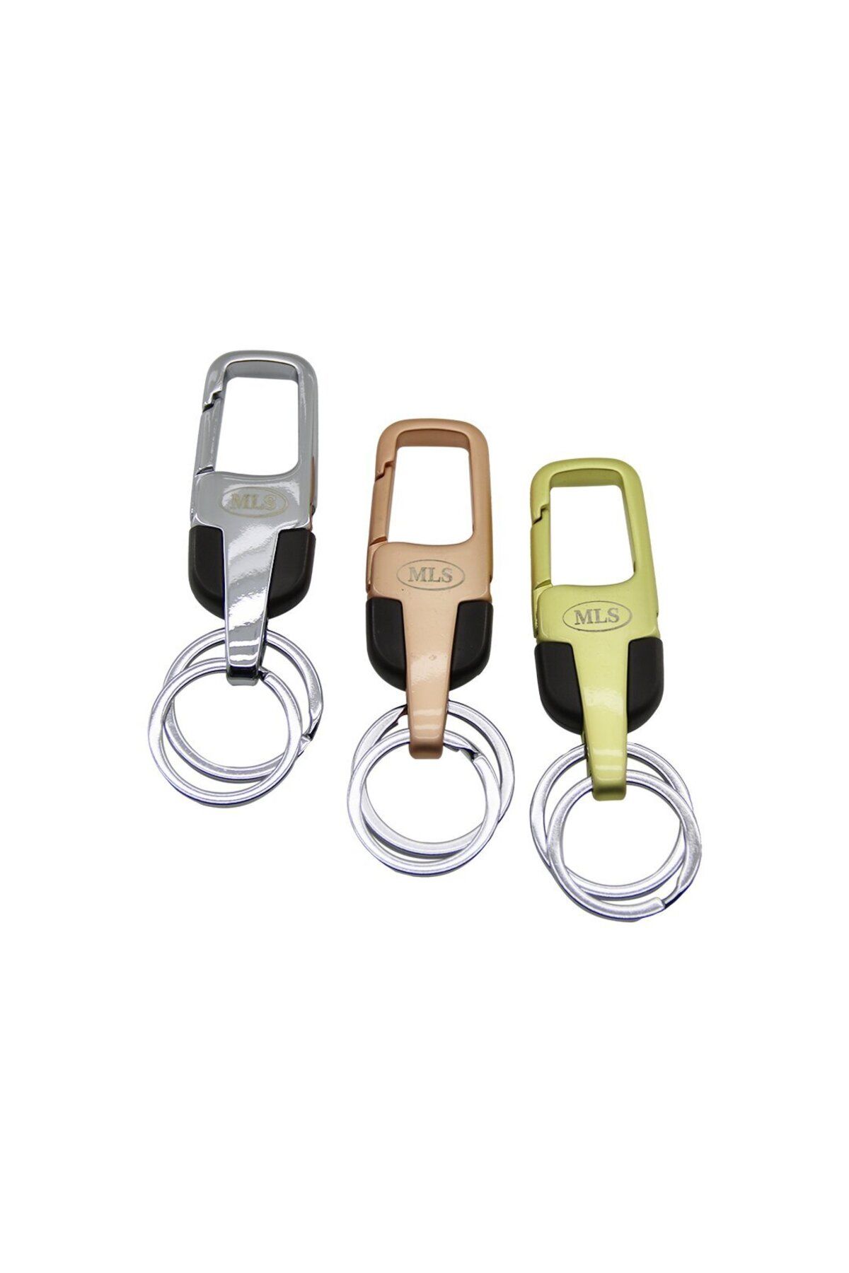 Zayla MLS KEY HOLDER M-304 RENKLİ METAL ANAHTARLIK KEMER GEÇMELİ ÇİFT HALKALI (5165)