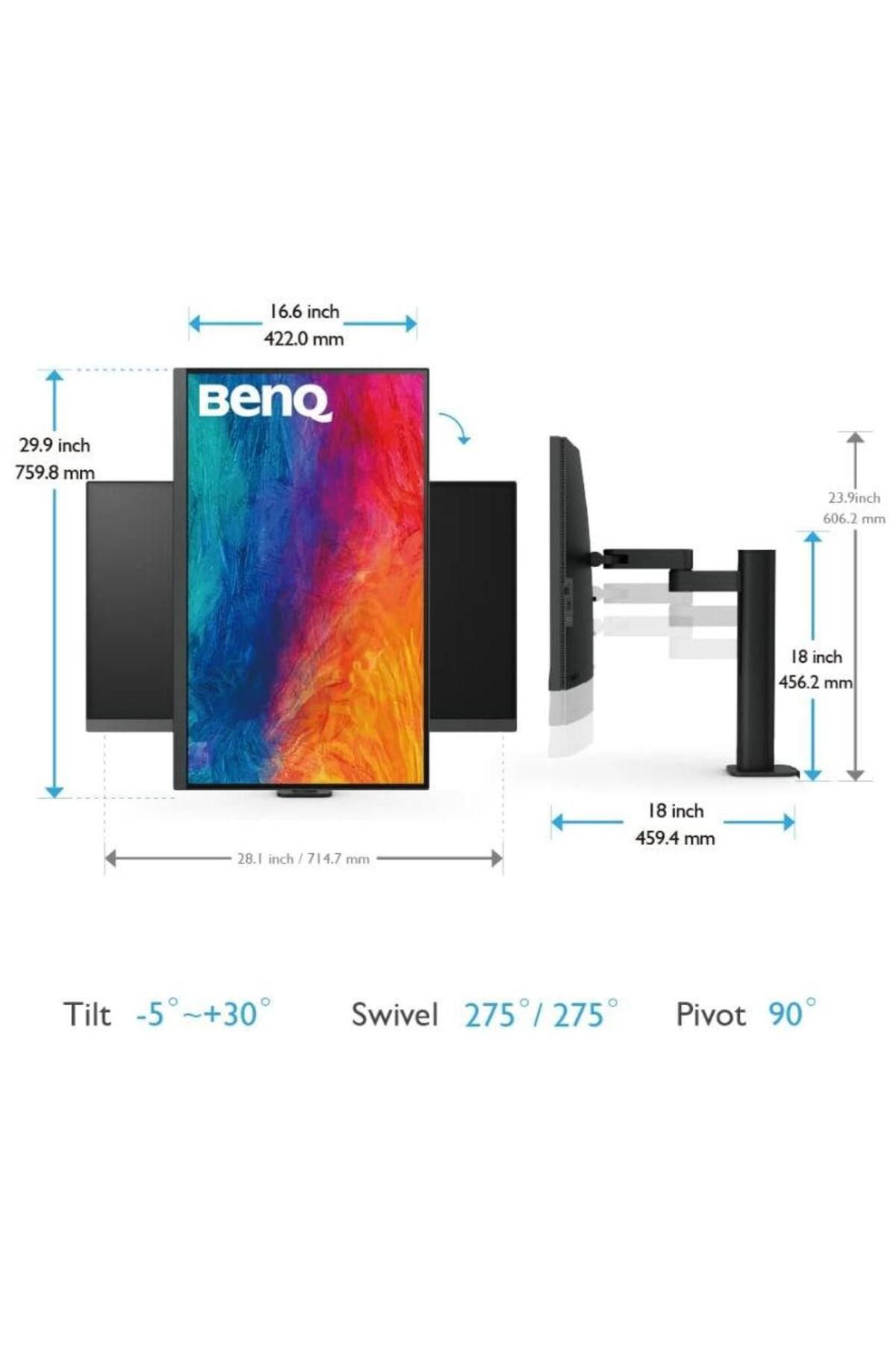 BENQ-31.5" UHD IPS LED Monitor, 4K, HDMI, DP, Pivot, Black - Business Ready 6