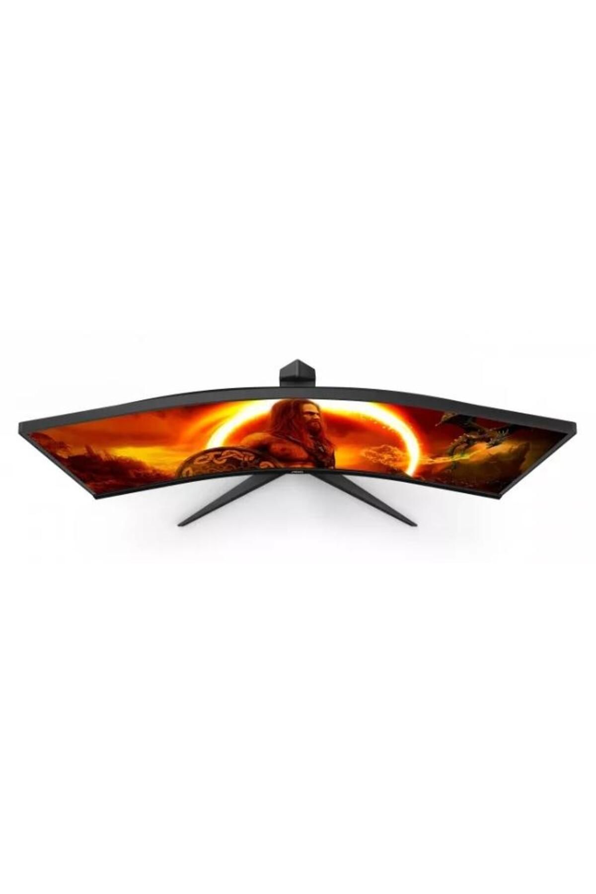 Aoc-34" Curved Gaming Monitor, UWQHD, 144Hz, 1ms, VA LED, HDMI/DP, Pivot, Black/Red 4